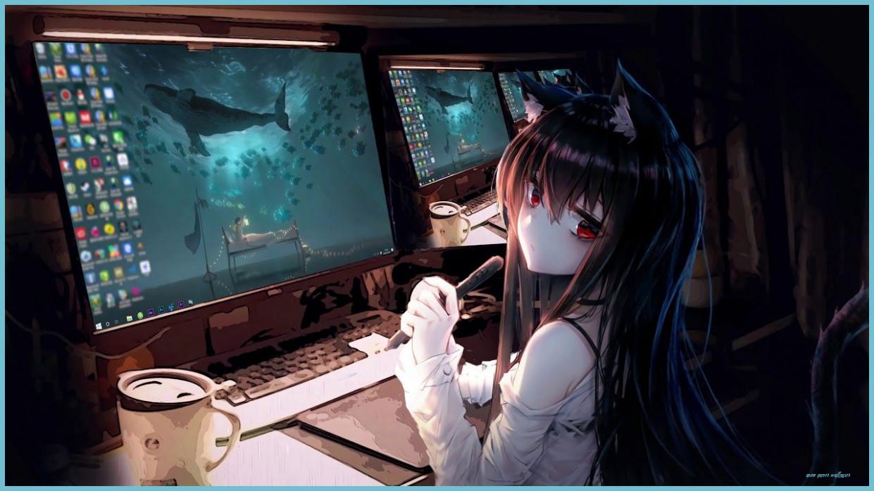 1241x698 Anime Aesthetic Gaming Wallpaper