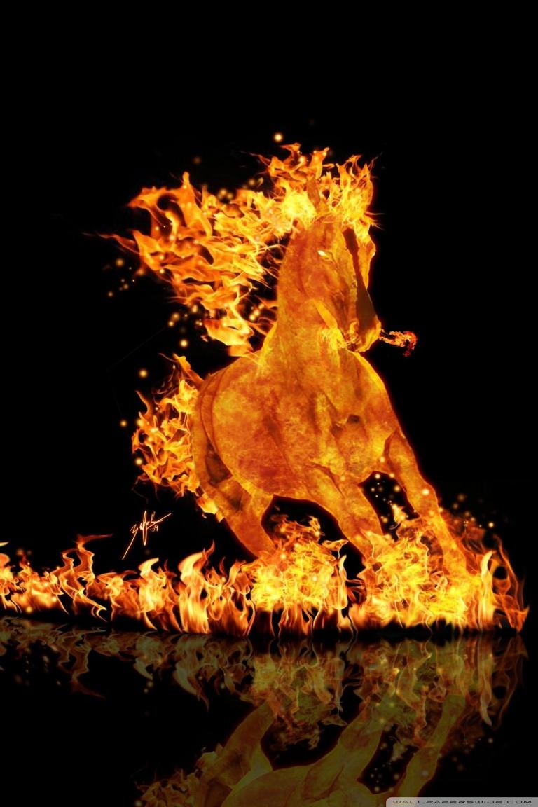 768x1152 Fire Horse Ultra HD Desktop Background Wallpaper for 4K UHD TV : Multi Display, Dual Monitor : Tablet