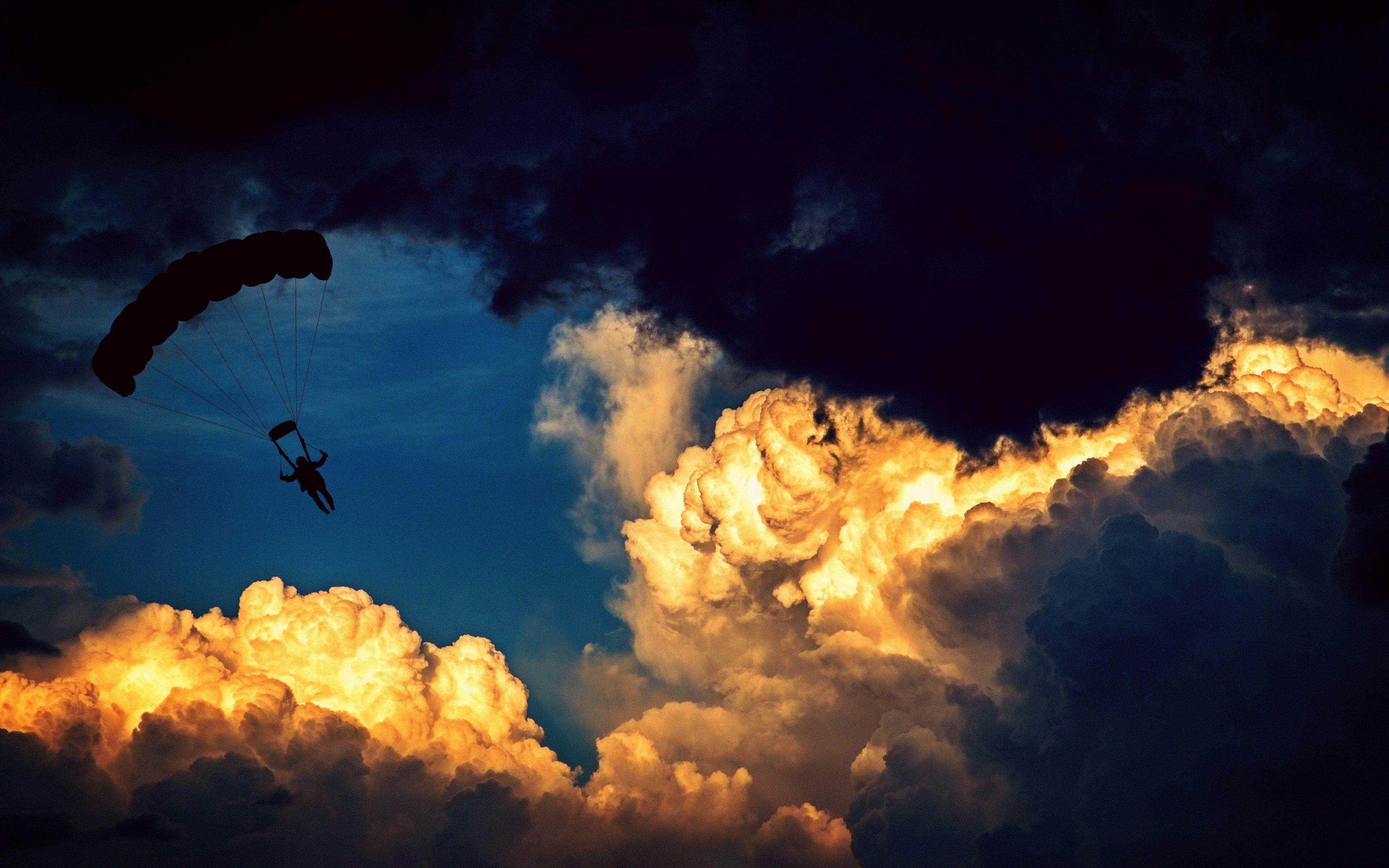 3840x2400 parachute #parachutist #paraglider #air sports #fly 4k wallpaper