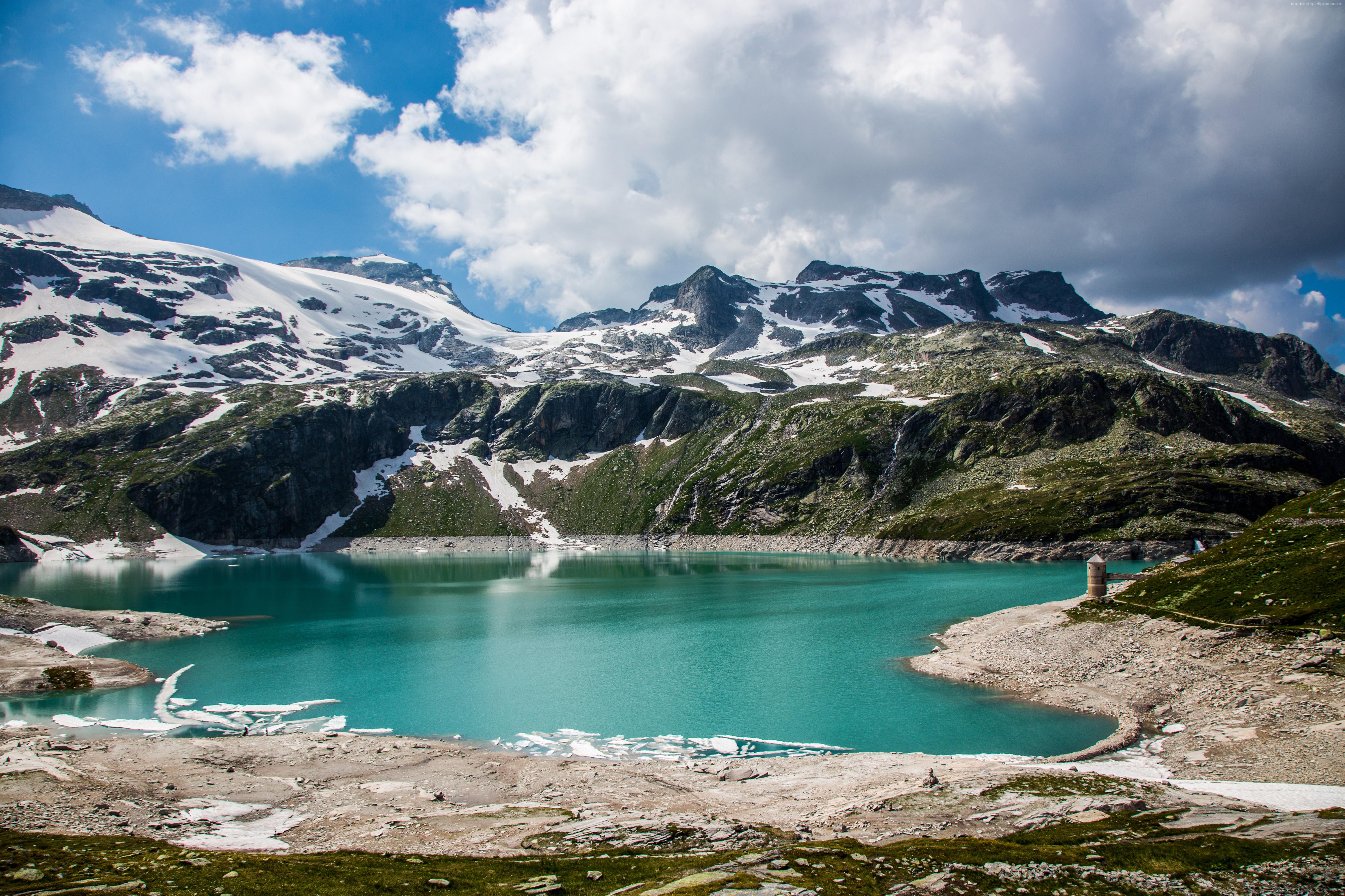 6000x4000 8k, Austria, clouds, 4k, 5k, Alps, lake, mountains Gallery HD Wallpaper