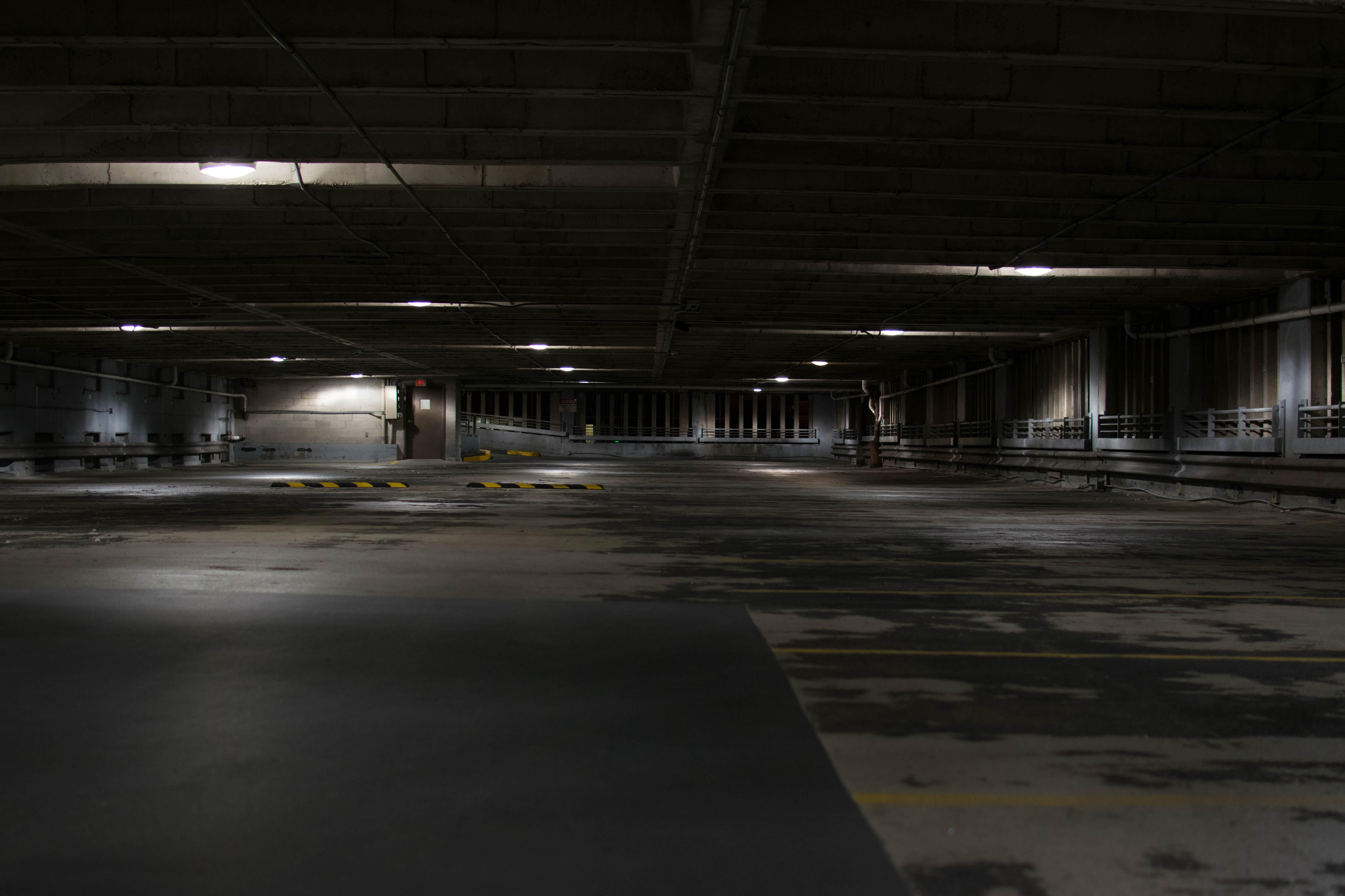 6000x4000 6000x4000 Creative Commons image, open, yellow, parking garage, empty, park, dark, garage, parking space, concrete, structure, mke, speed bump, warehouse, gloomy, old, parking, milwaukee, alone, parking lot, carpark