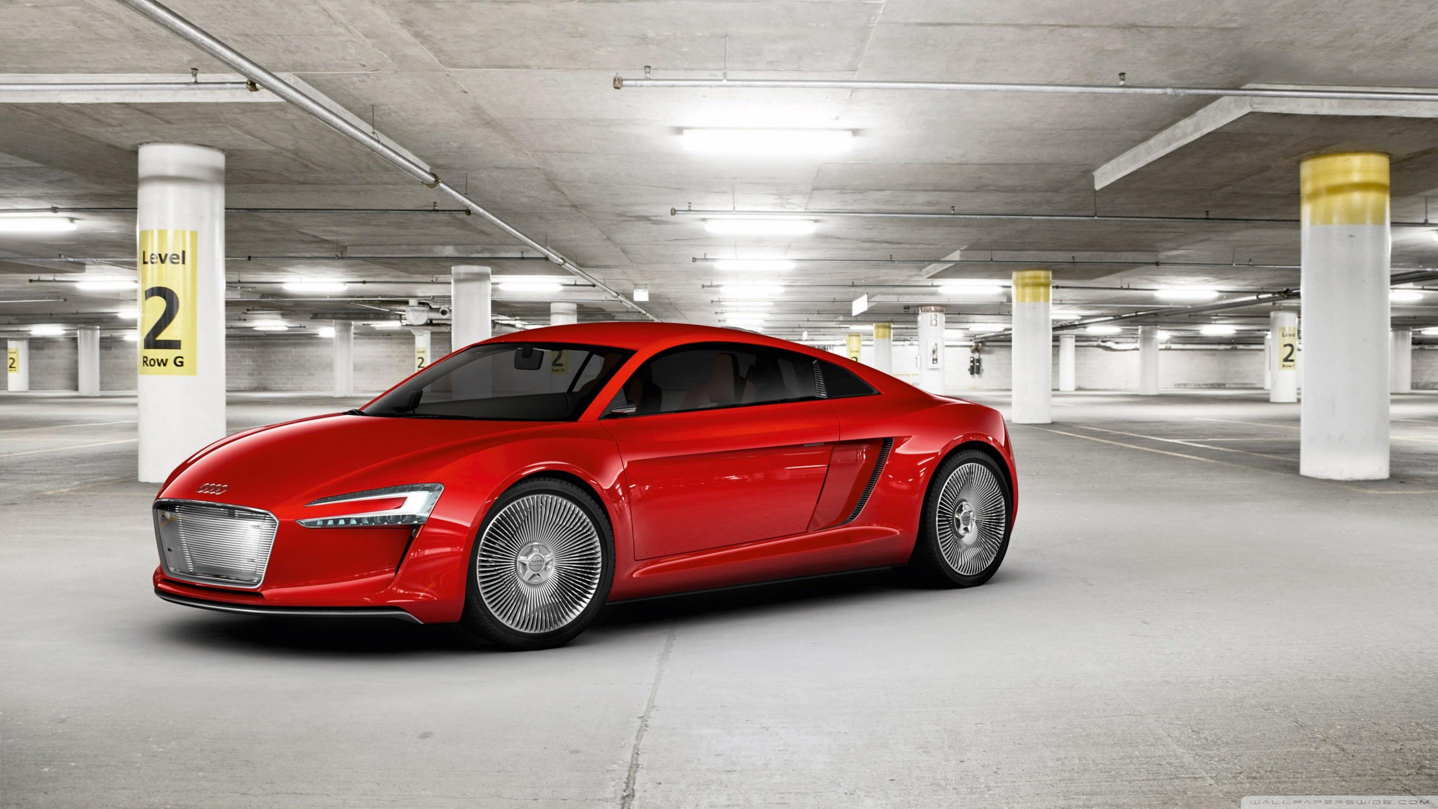 2880x1620 Audi E Tron Parking Garage Ultra HD Desktop Background Wallpaper for : Multi Display, Dual Monitor : Tablet