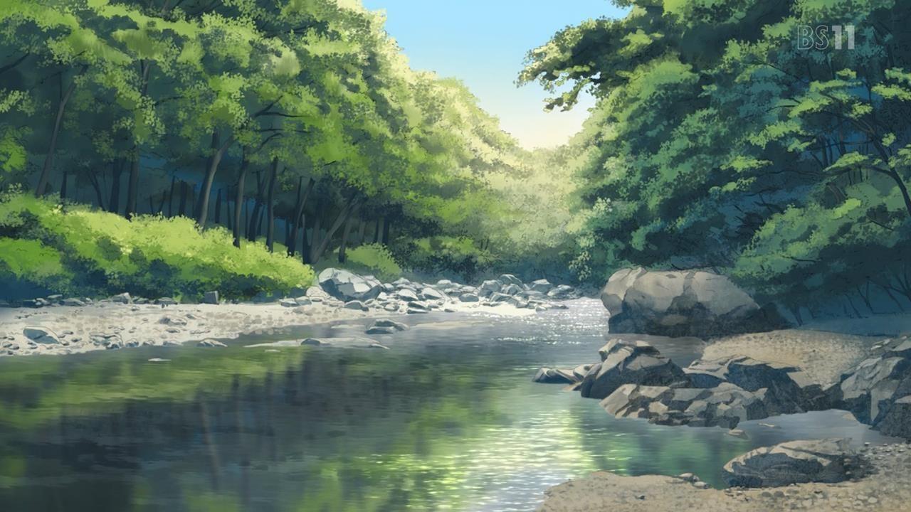 Anime Original Cherry Blossom River Wallpaper | Anime scenery wallpaper,  Beautiful backgrounds, Anime background