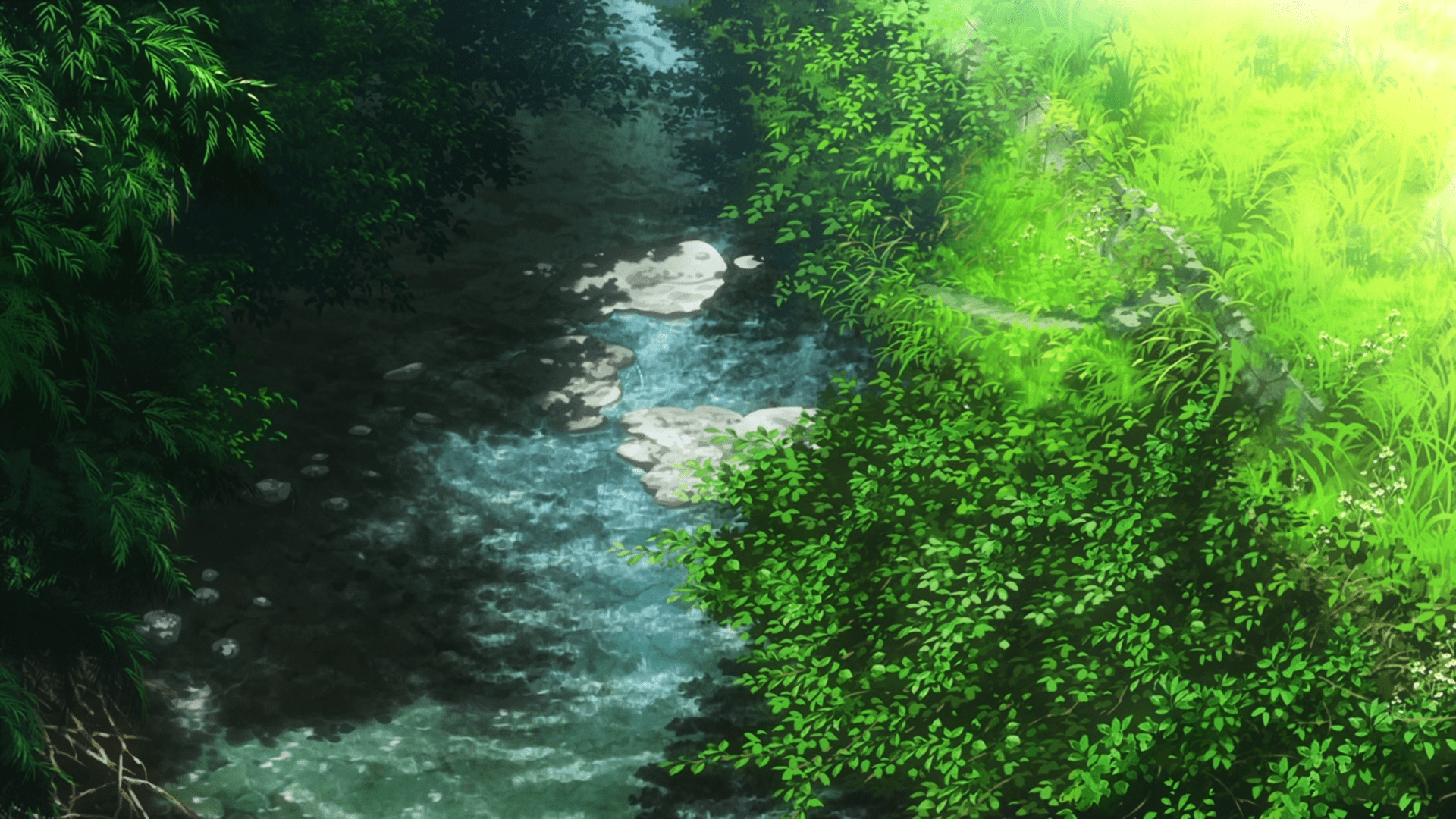 HD anime bridge and river wallpapers | Peakpx