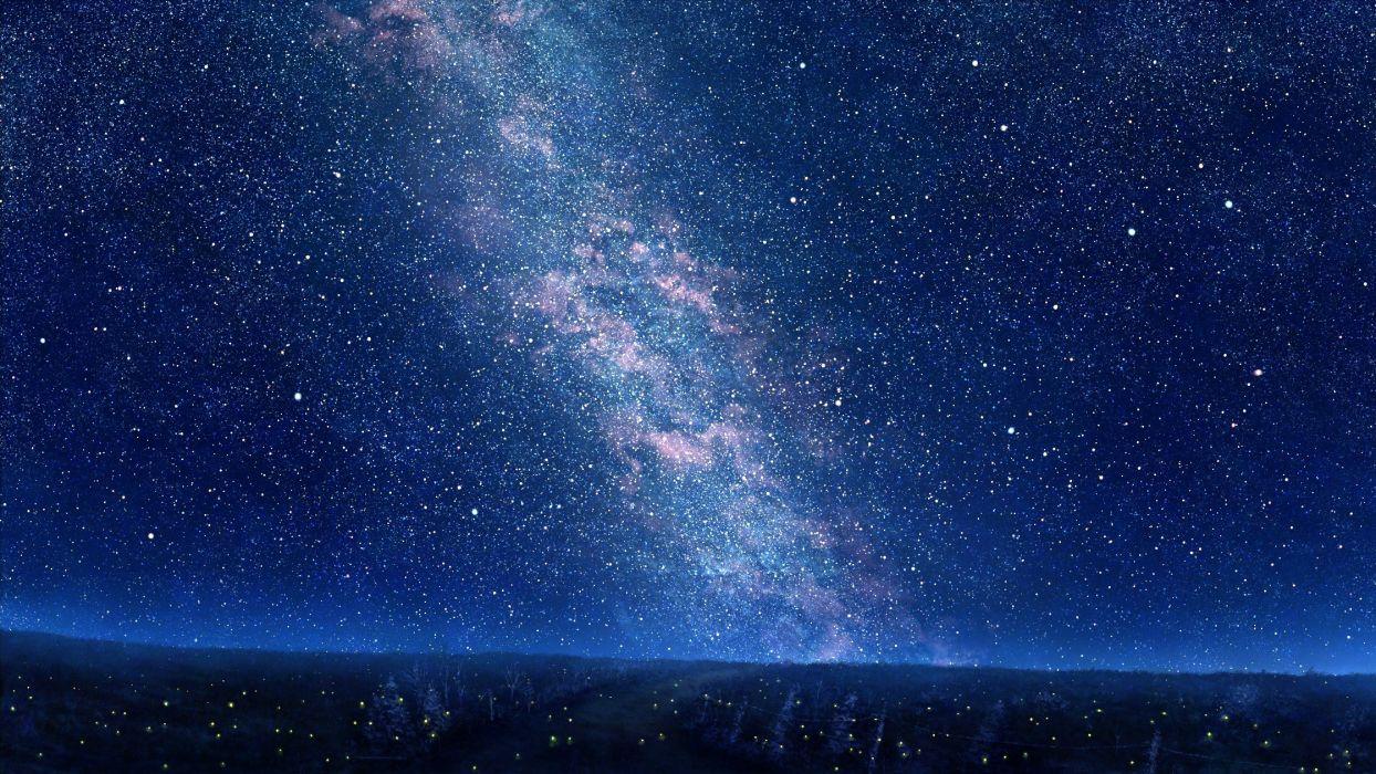 1244x700 Blue sky stars anime wallpaperx1260