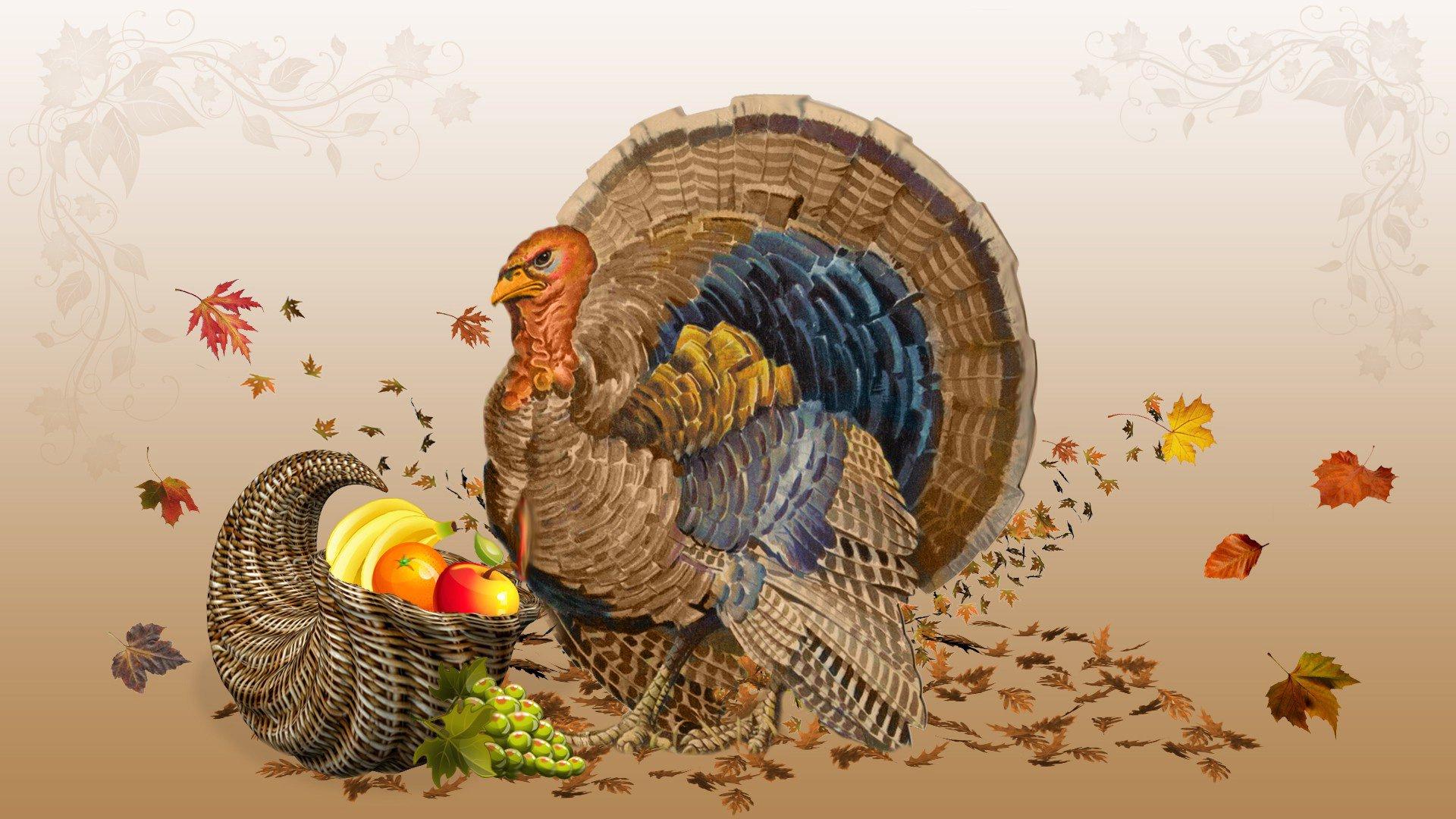 1920x1080 Vintage Thanksgiving Wallpaper