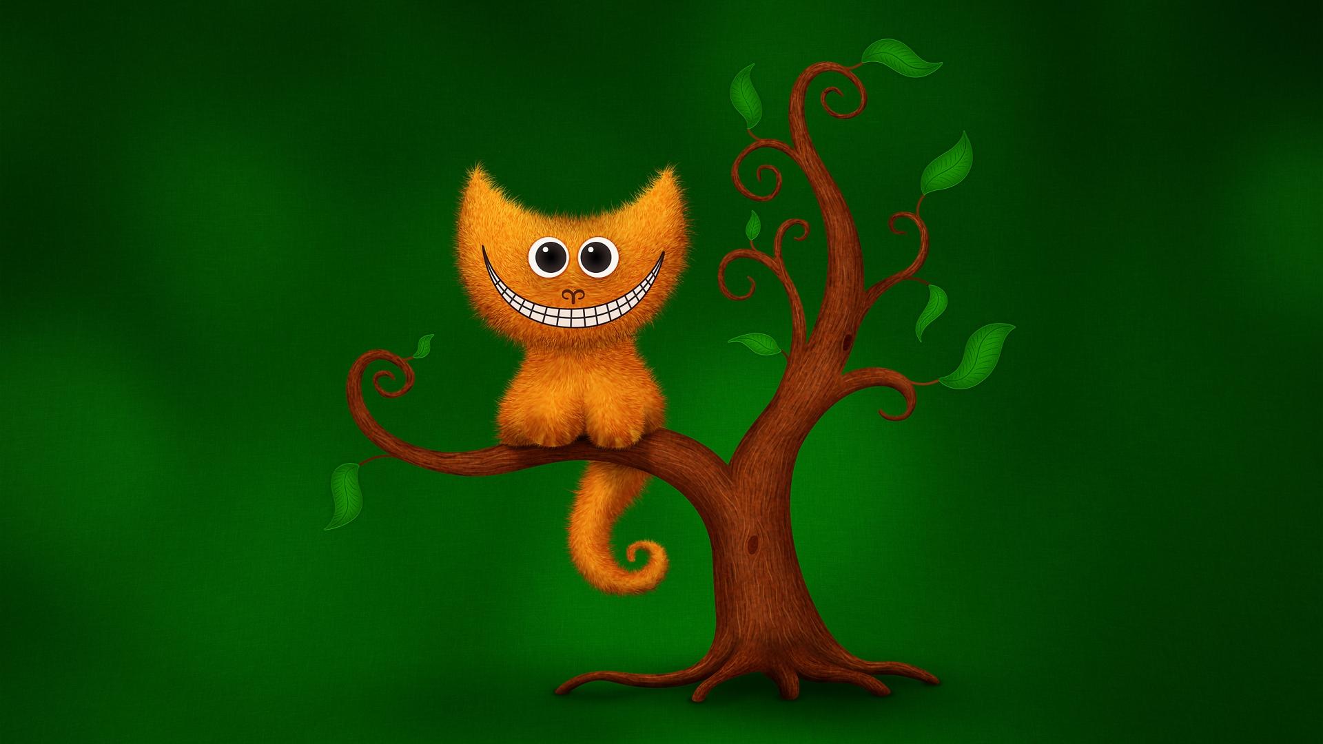 1920x1080 Desktop Wallpaper Cat Sitting On Tree, HD Image, Picture, Background, Spsn2r