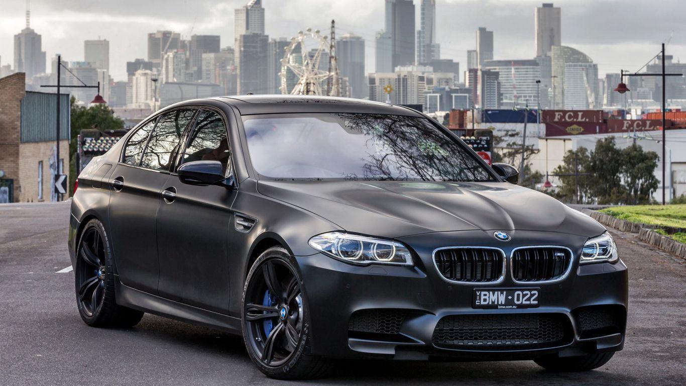 1366x768 Download wallpaper 1366x768 bmw, m black, side view tablet, laptop HD background