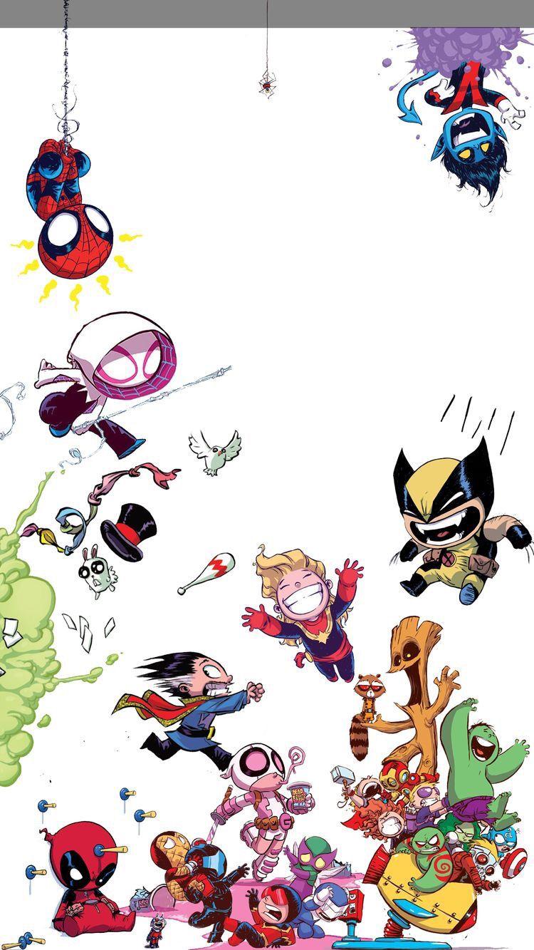 750x1333 w a l l p a p e r. Chibi marvel, Marvel cartoons, Marvel wallpaper