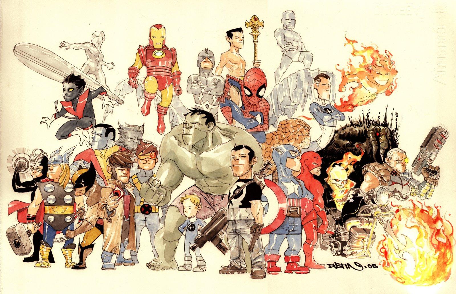 1600x1031 chibi marvel