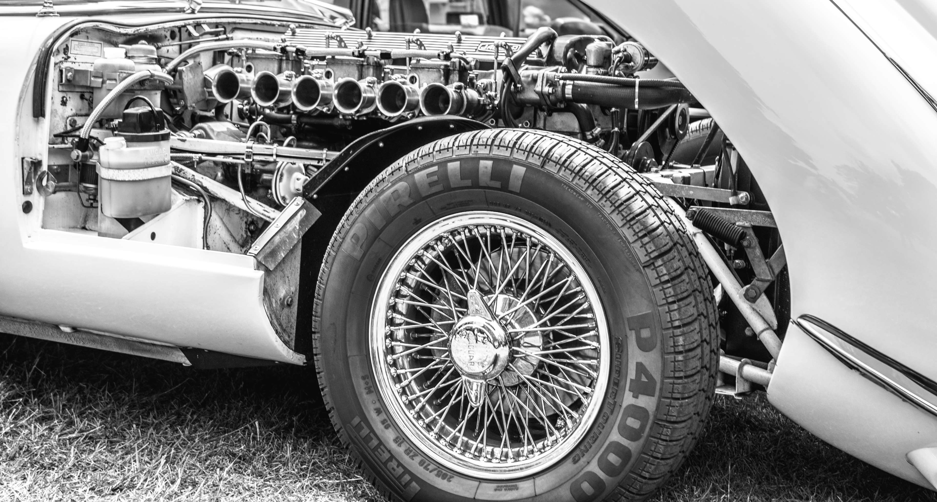 3840x2058 auto, automotive, car, design, engine, engineering, gear, jaguar, machine, manufacturing, mechanic, mechanical, motor, pirelli, power, steel, wheel, wire 4k Gallery HD Wallpaper