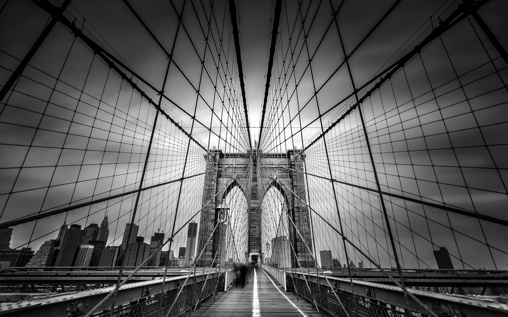 1920x1200 Bridge Black And White Wallpaper