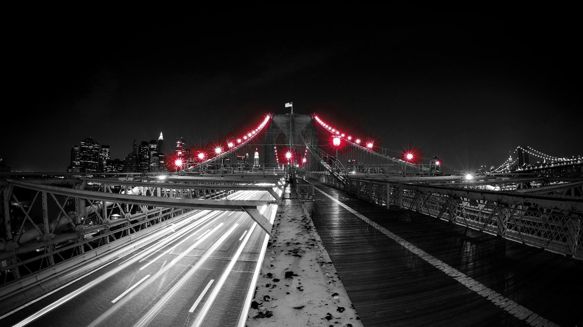 1920x1080 Red Black and White. Black Red Light Bridge White Up Net Wallpaper with