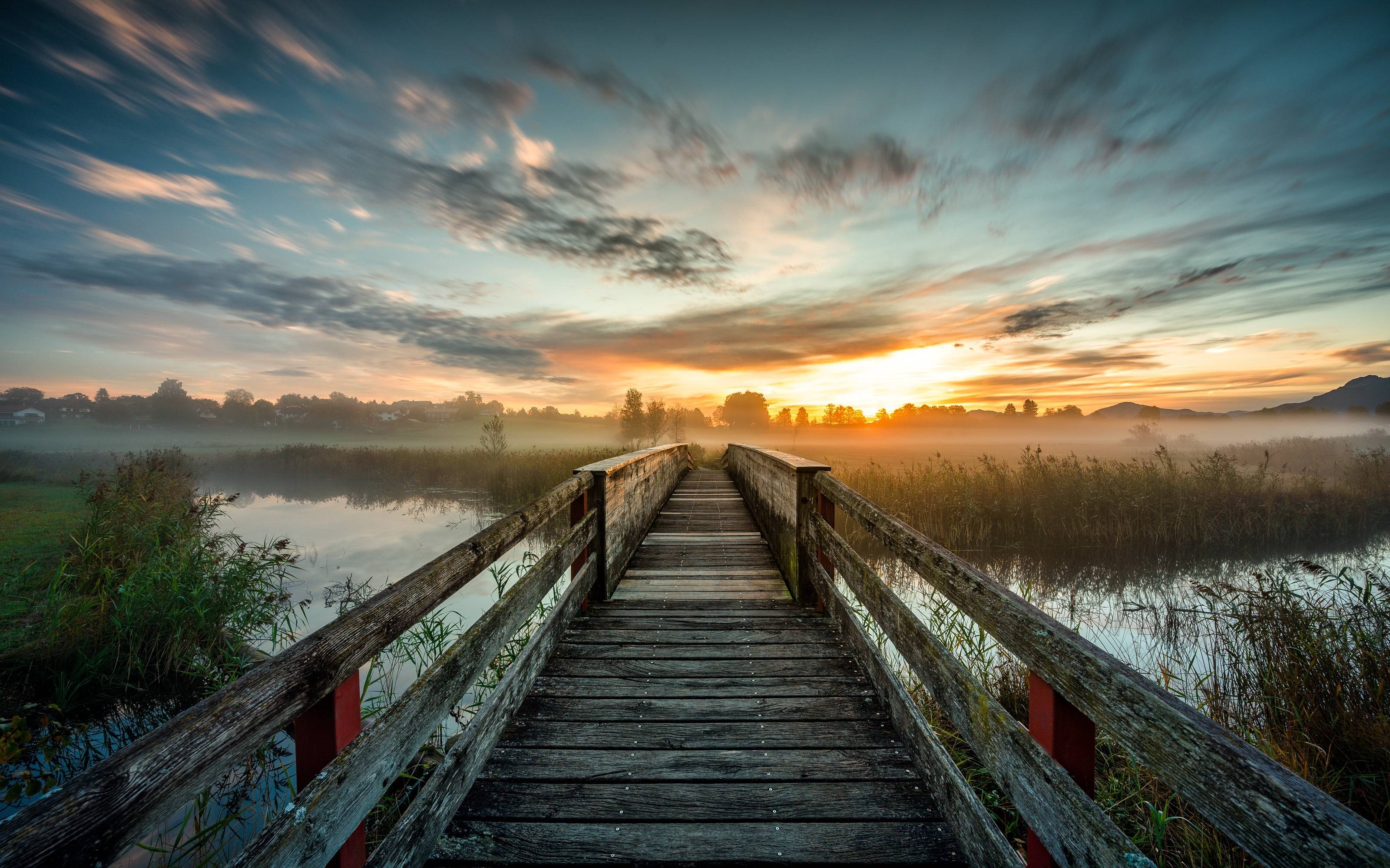 3200x2000 Sunrise Point Bridge Wallpaper, HD Nature 4K Wallpaper, Image and Background