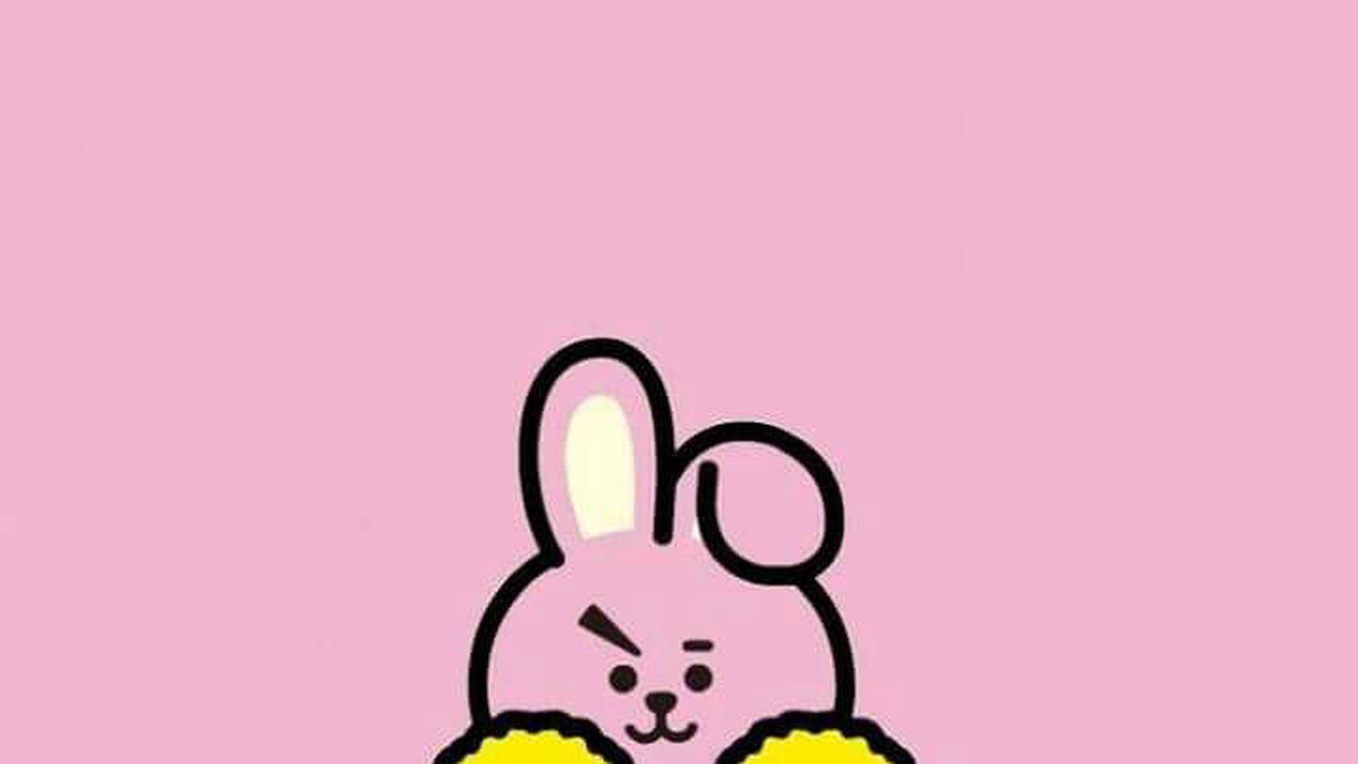 1920x1080 Download Bt21 Cookie Pastel Pink Wallpaper