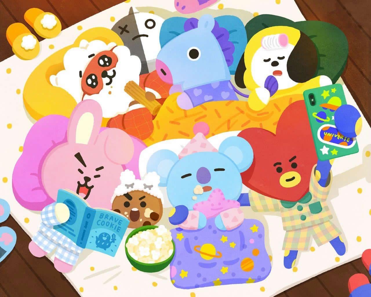 1280x1024 CUTE ❤️ Bt21 Wallpaper