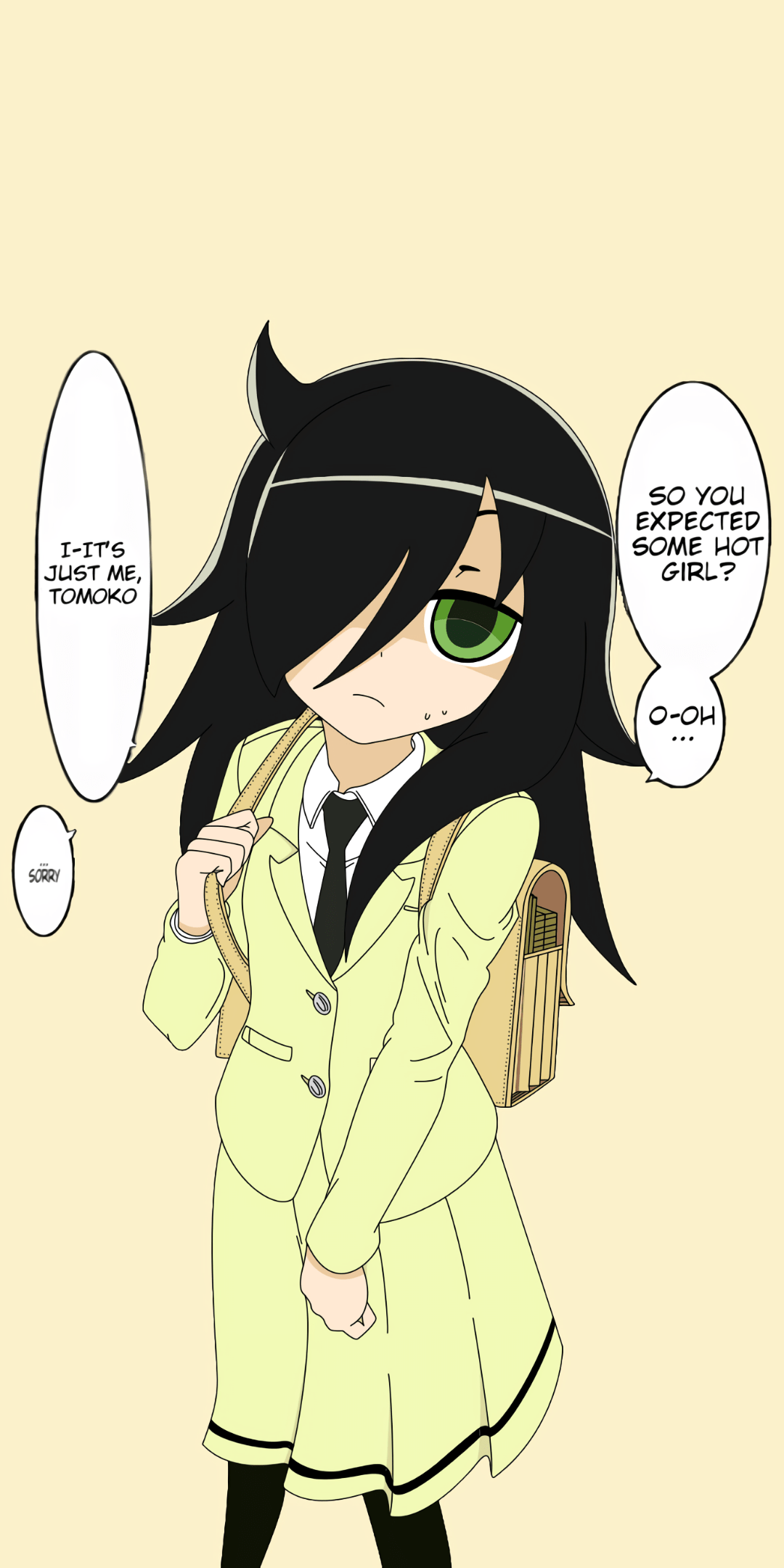 1080x2160 Wallpaper / Anime Watamote Phone Wallpaper, Tomoko Kuroki, 1080x2160 free download