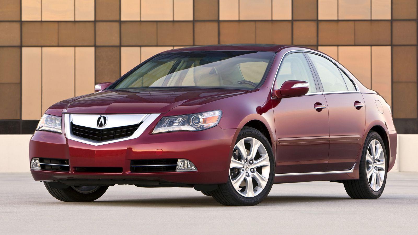1600x900 Download wallpaper 1600x900 acura, rl, red, front view, style, sedan, auto widescreen 16:9 HD background