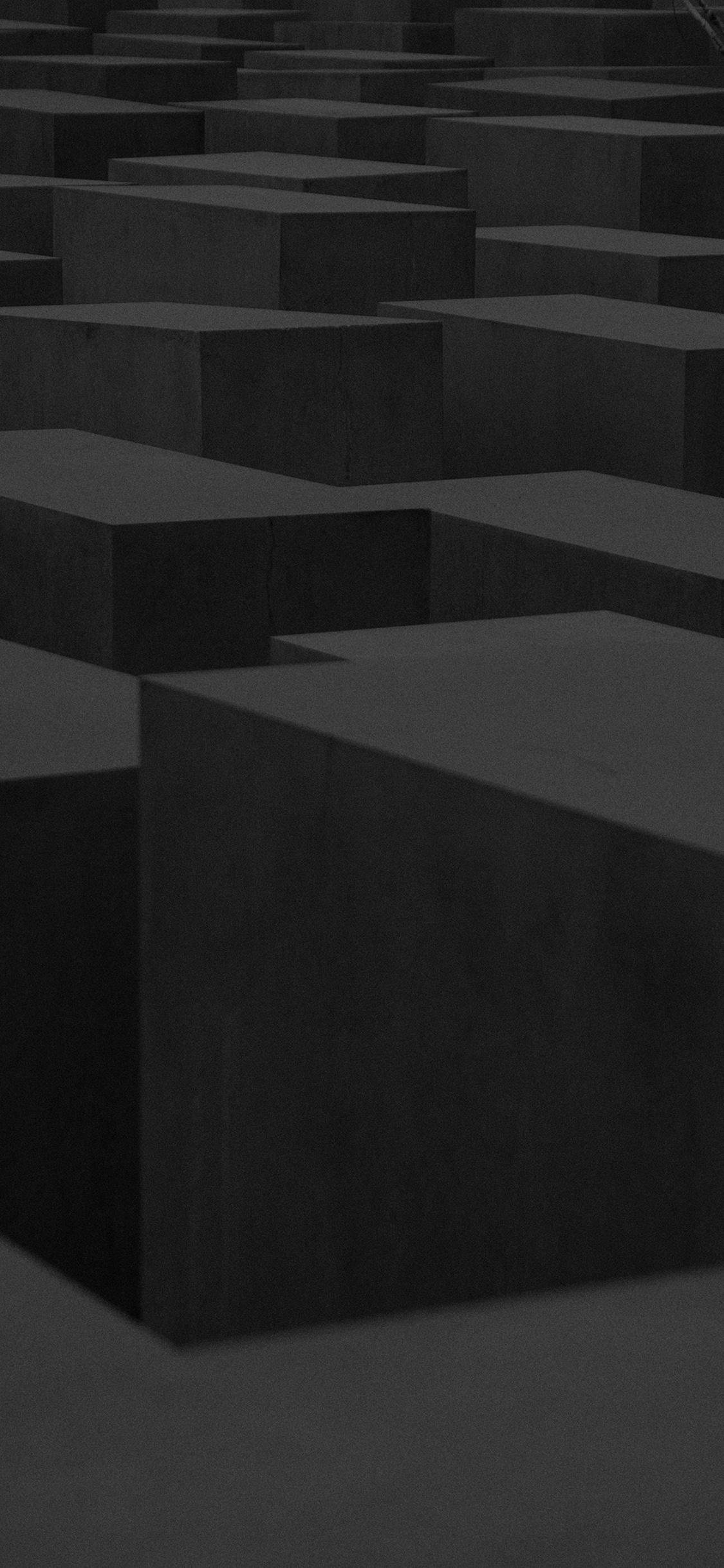 1125x2436 dark black white bw berlin city pattern