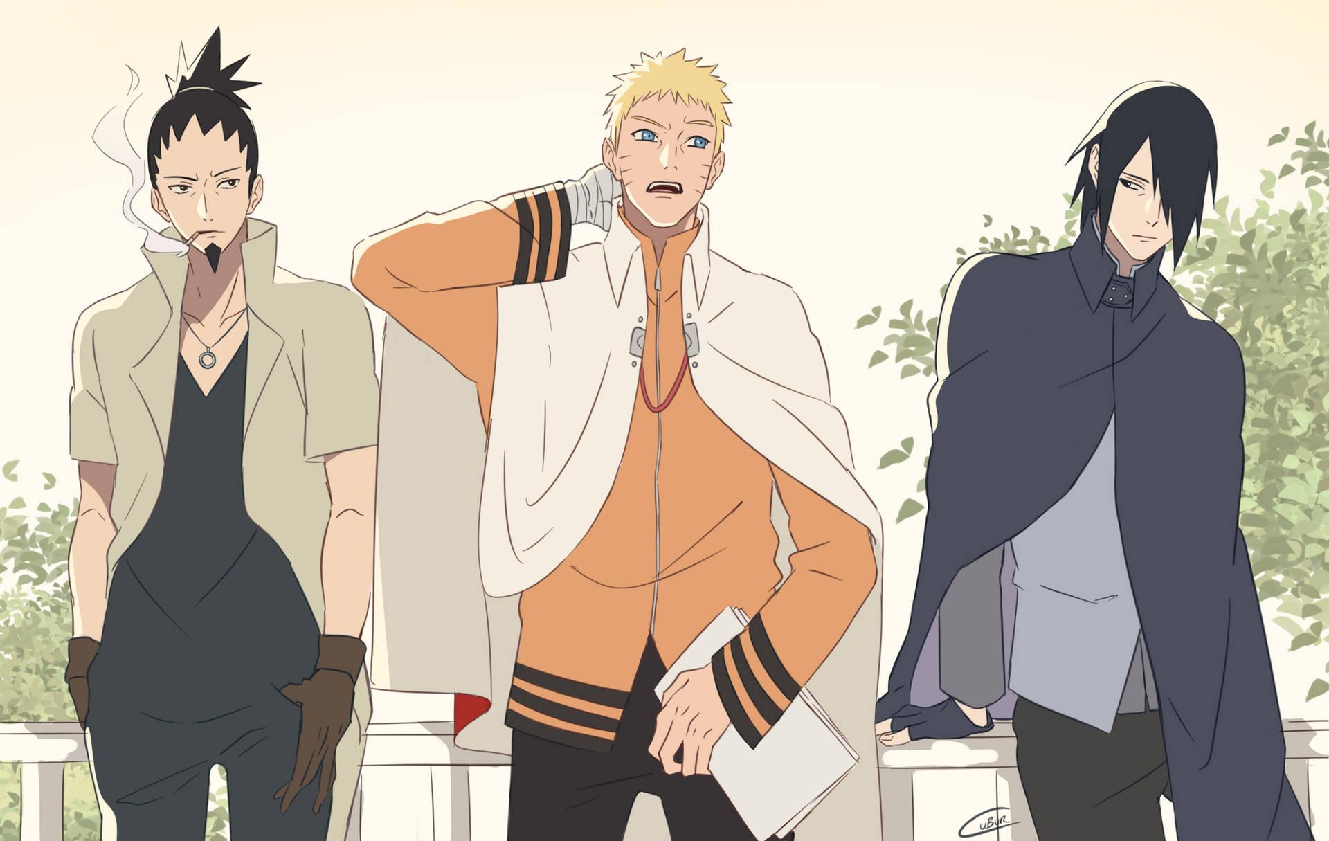 1920x1215 Shikamaru, Sasuke And Naruto Wallpaper