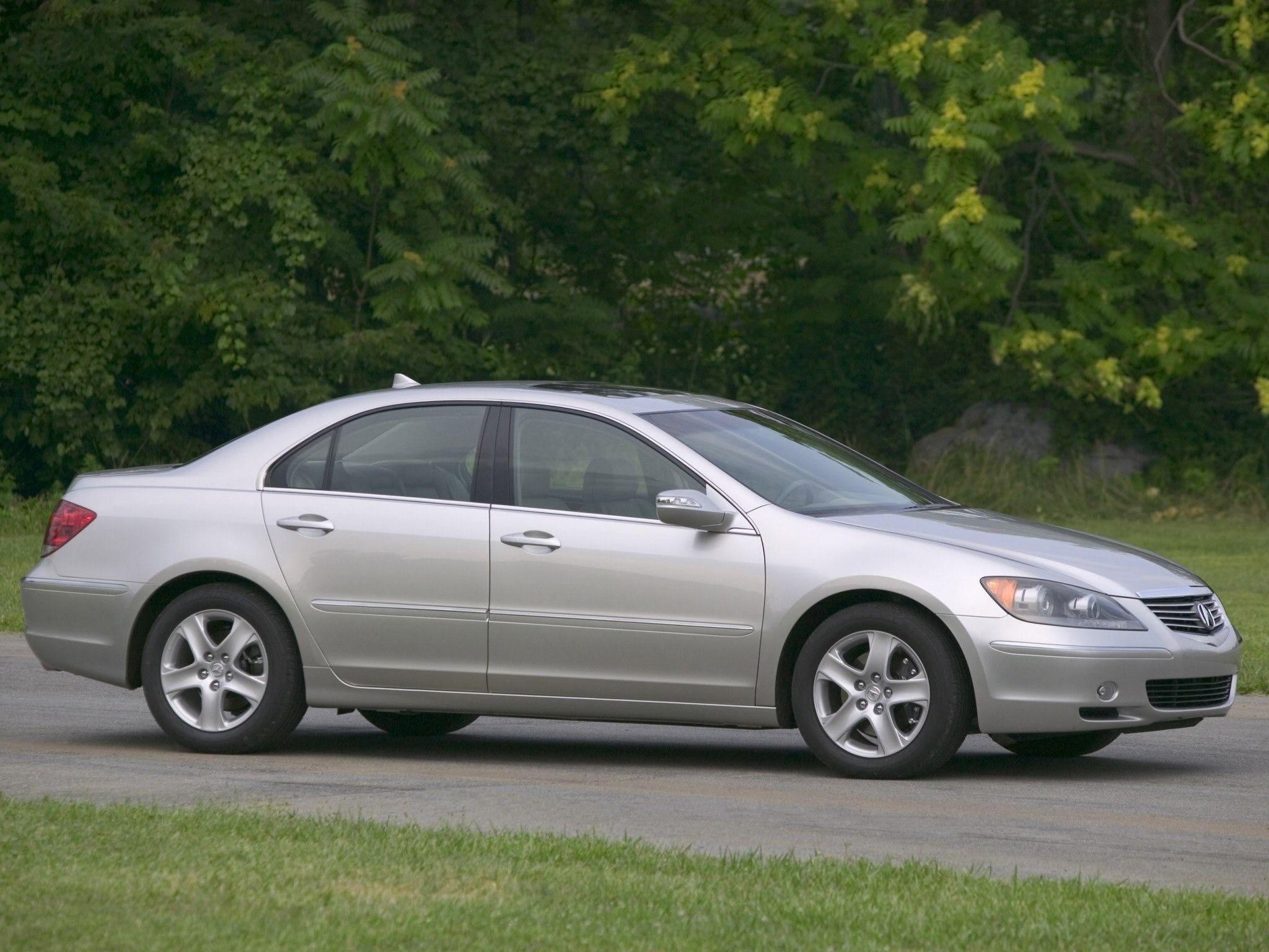 2048x1536 Download Wallpaper Acura, Rl, Silver, Side view, Sedan, Car, Grass, Trees HD Background. Acura, Sedan, Honda pilot