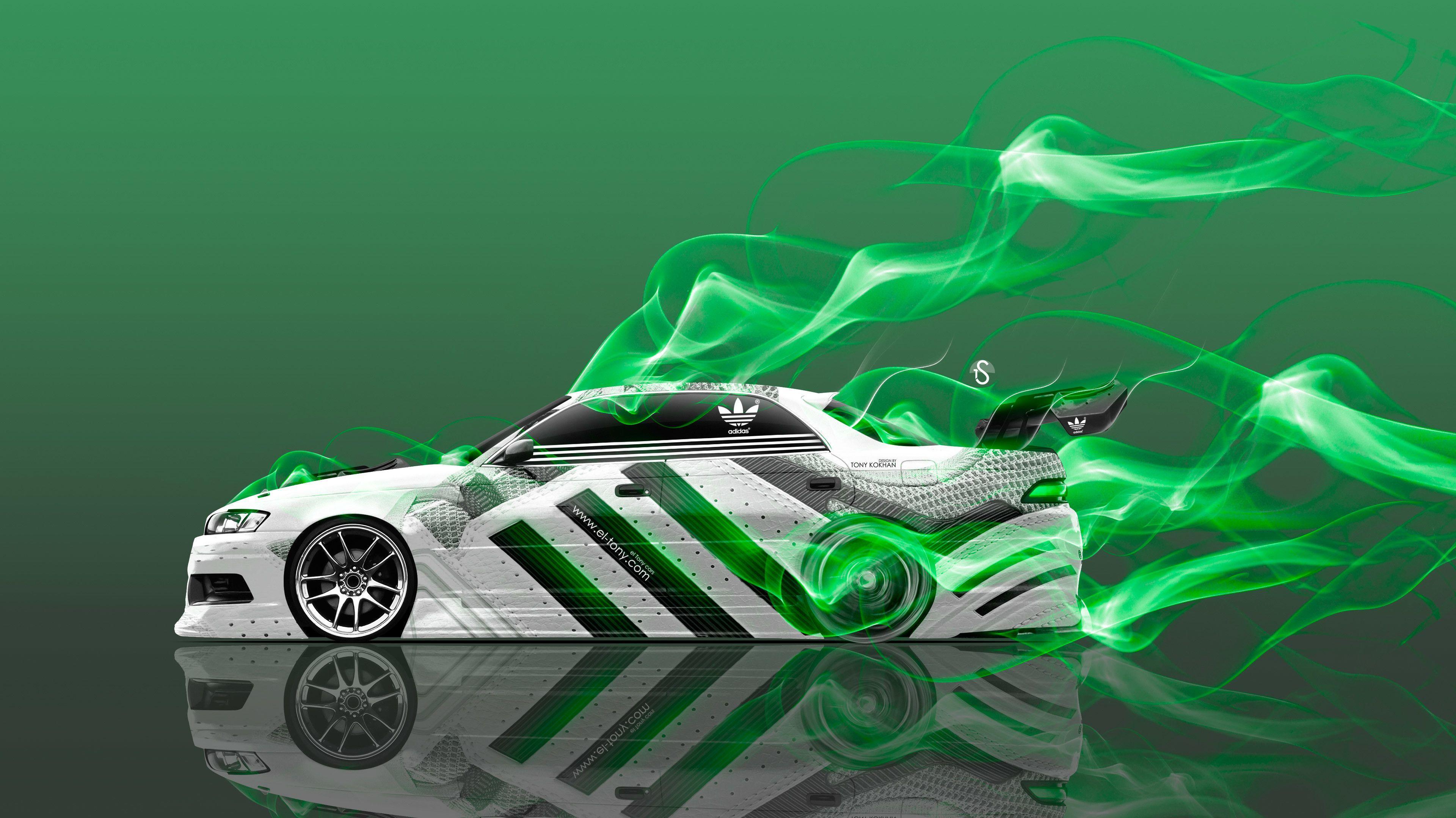 3840x2160 Green Adidas Logo Wallpaper