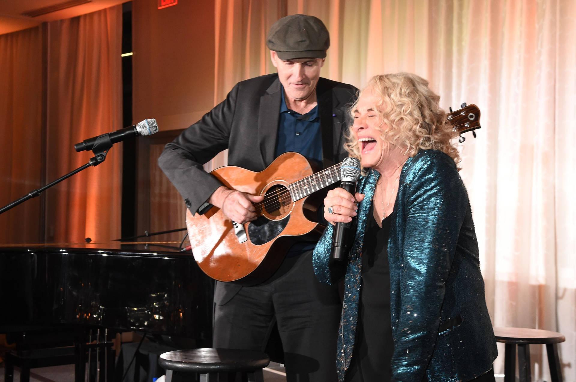 1920x1275 Download Singers Carole King And James Taylor Wallpaper