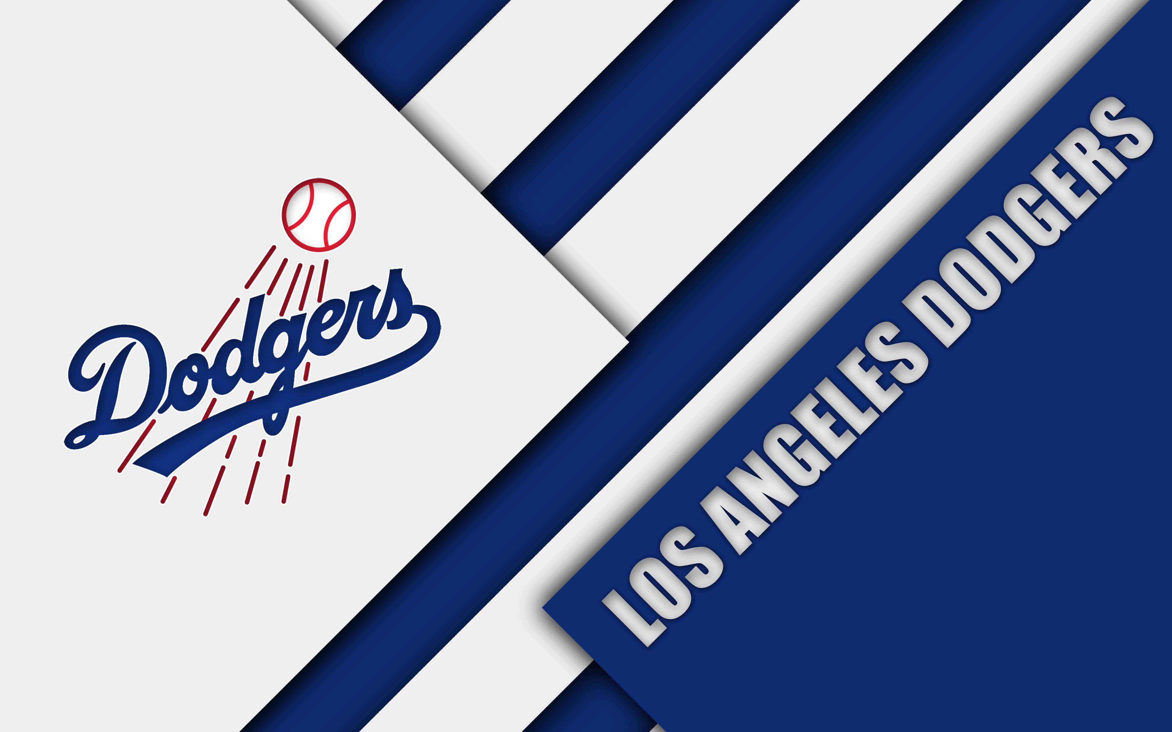 3840x2400 Download Los Angeles Dodgers Geometric Art Wallpaper
