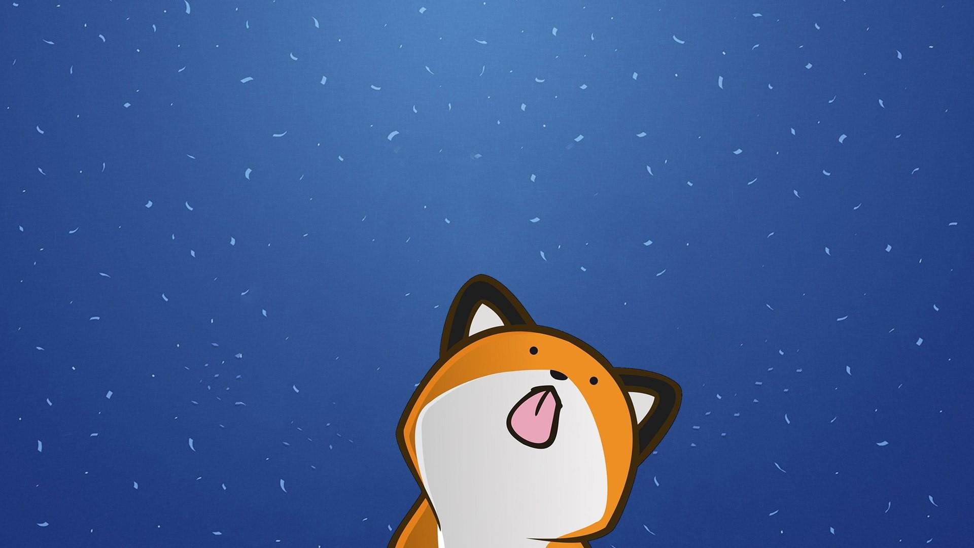 1920x1080 artwork, blue, stupid fox, minimalism, fox, animals Gallery HD Wallpaper