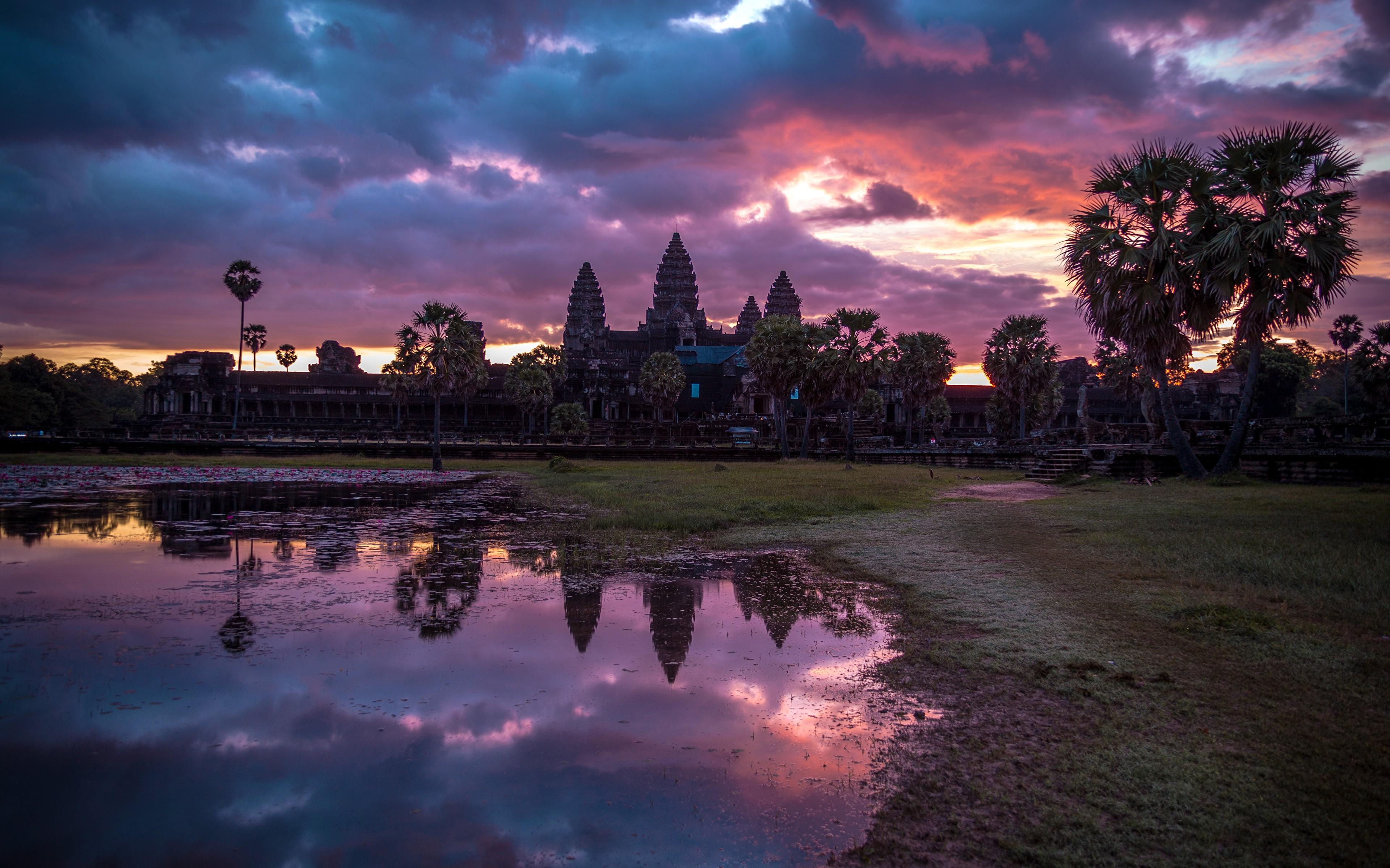 3840x2400 4K, Cambodia, temple, Angkor Wat, Hinduism Gallery HD Wallpaper