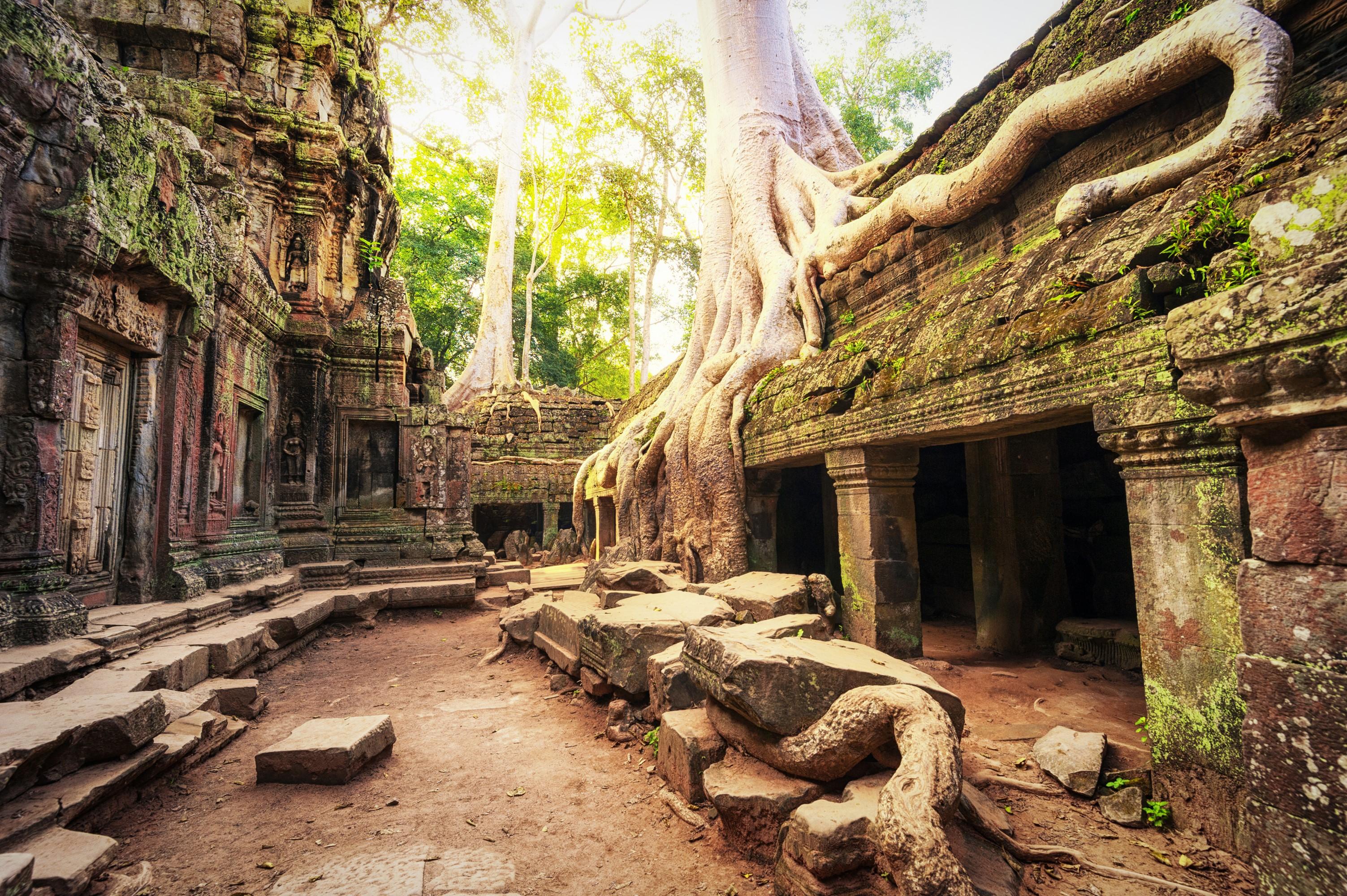 3006x2000 Angkor Wat Biggest Hindu temple Cambodia, Temples, Ruins, Moss Gallery HD Wallpaper