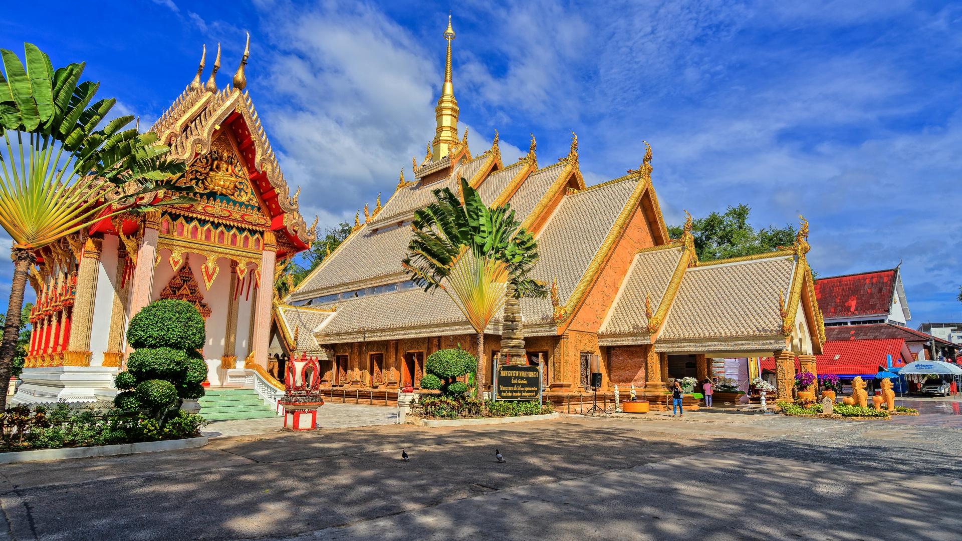 1920x1080 Buddhist temple Wat Maha Wanaram, Thailand, Asia Desktop wallpaper 1920x1080