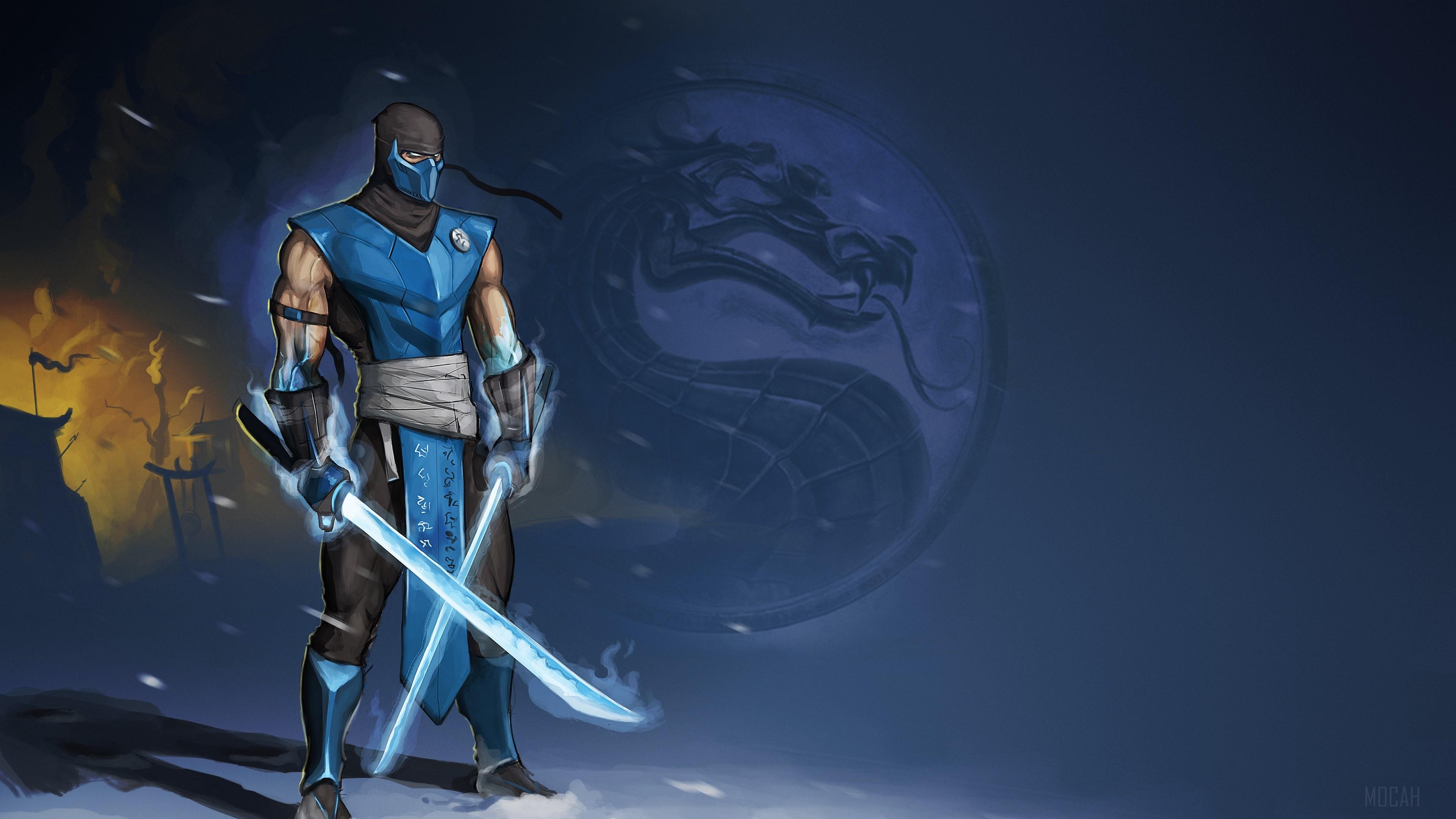 3840x2160 Mortal Kombat, Sub Zero, Swords, Art 4k Gallery HD Wallpaper