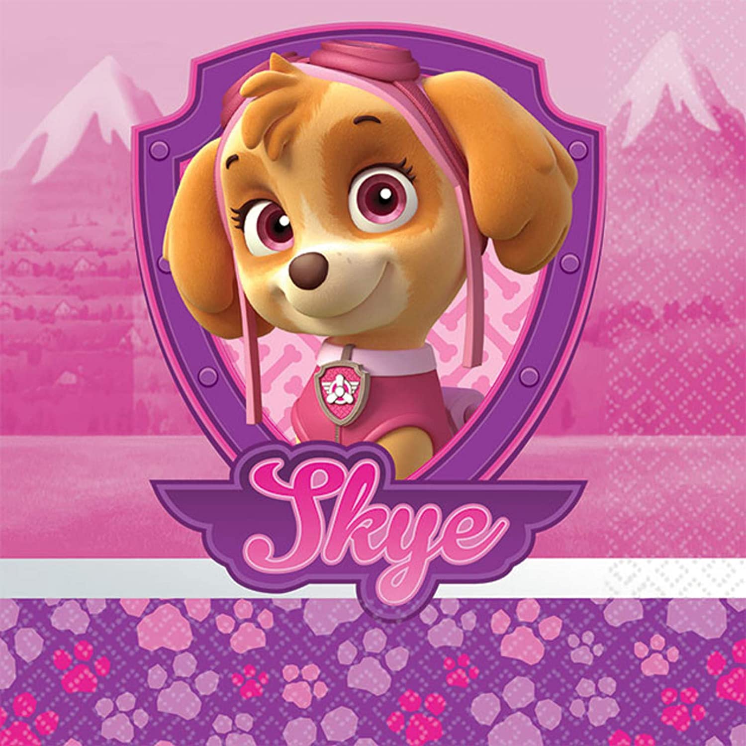 1500x1500 Girl Pups Paw Patrol 16 Pack Beverage Dessert Napkins Birthday Party Supplies Skye & Everest : Amazon.in: Toys & Games