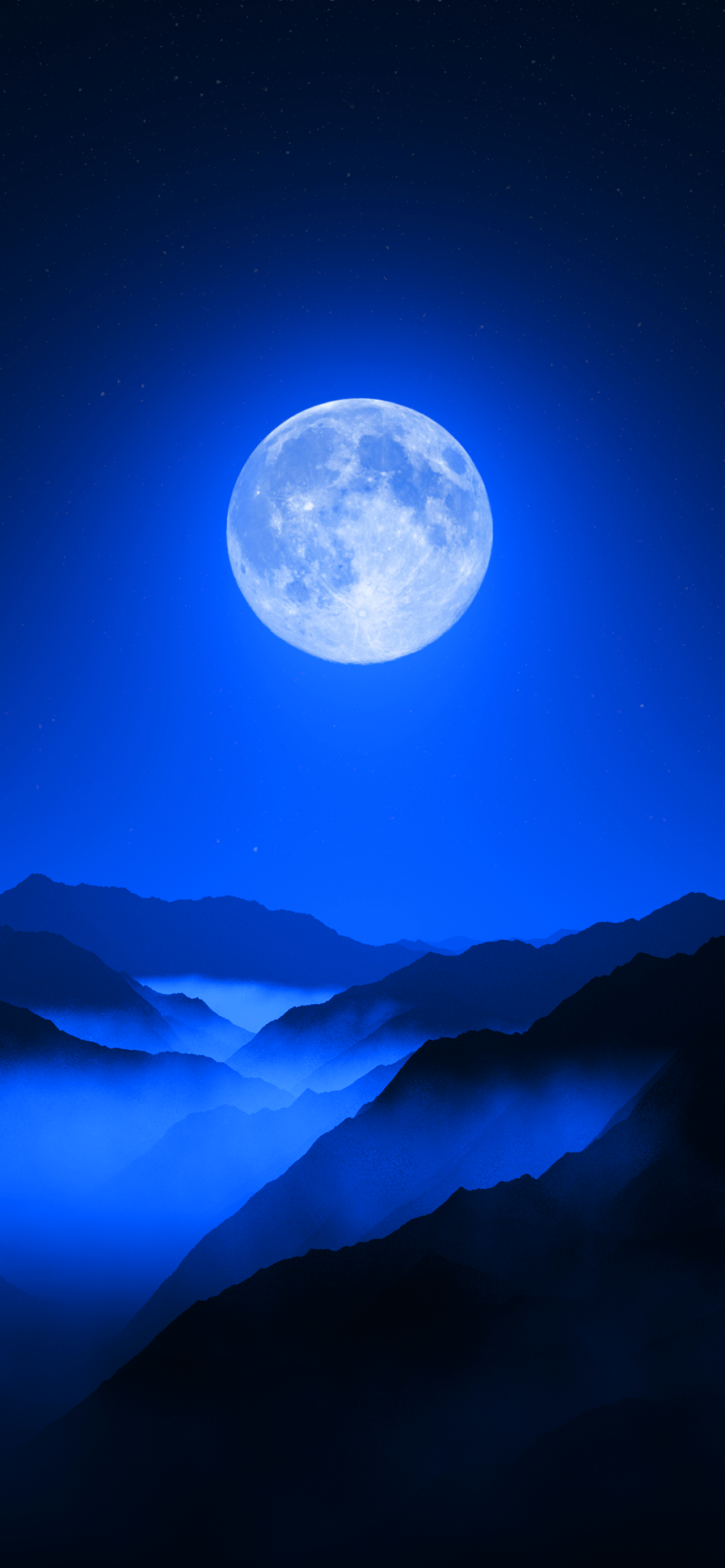 1170x2532 Twilight Moon Wallpaper 4K, Valley, Mountain range, Nature