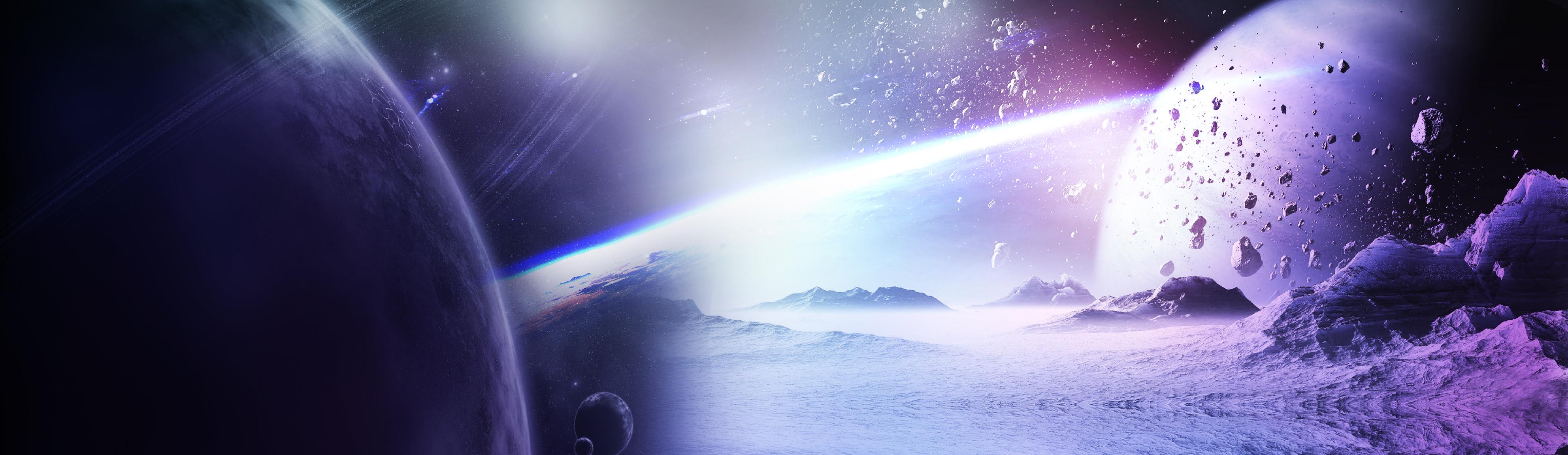 3968x1152 16K Resolution Space Wallpaper