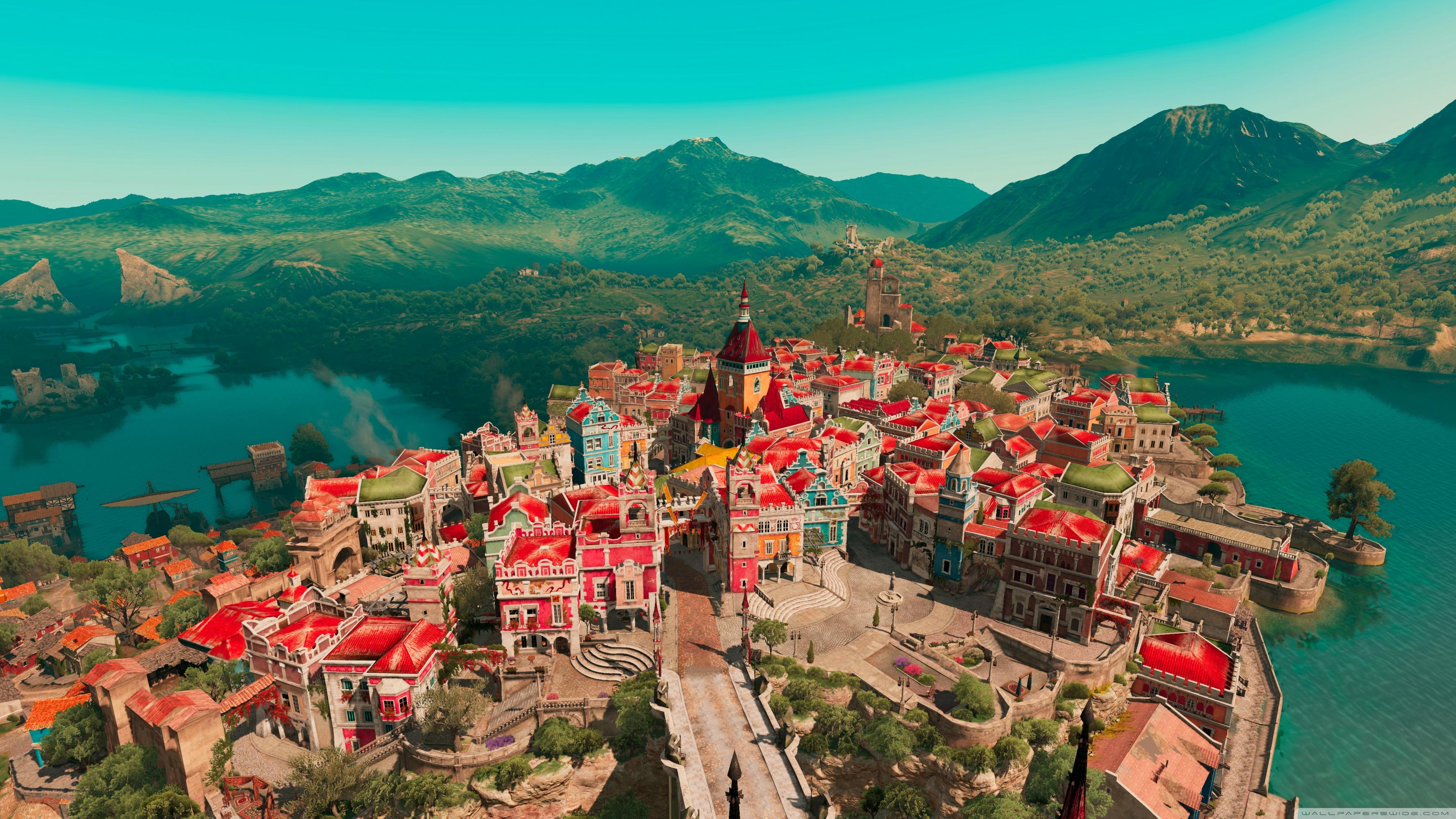3554x1999 Beauclair capital city of the duchy of Toussaint (16K) Ultra HD Desktop Background Wallpaper for : Multi Display, Dual Monitor : Tablet