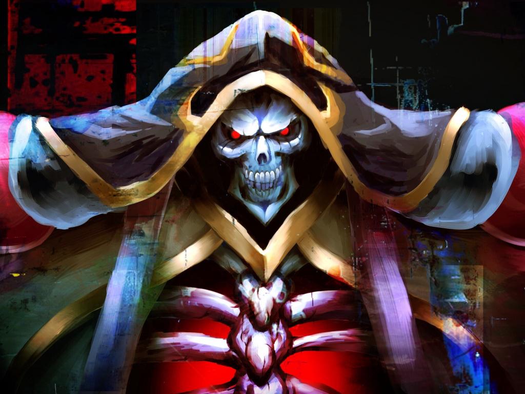1024x768 Wallpaper skull, art, king, ainz ooal gown desktop wallpaper, HD image, picture, background, 78d8d6