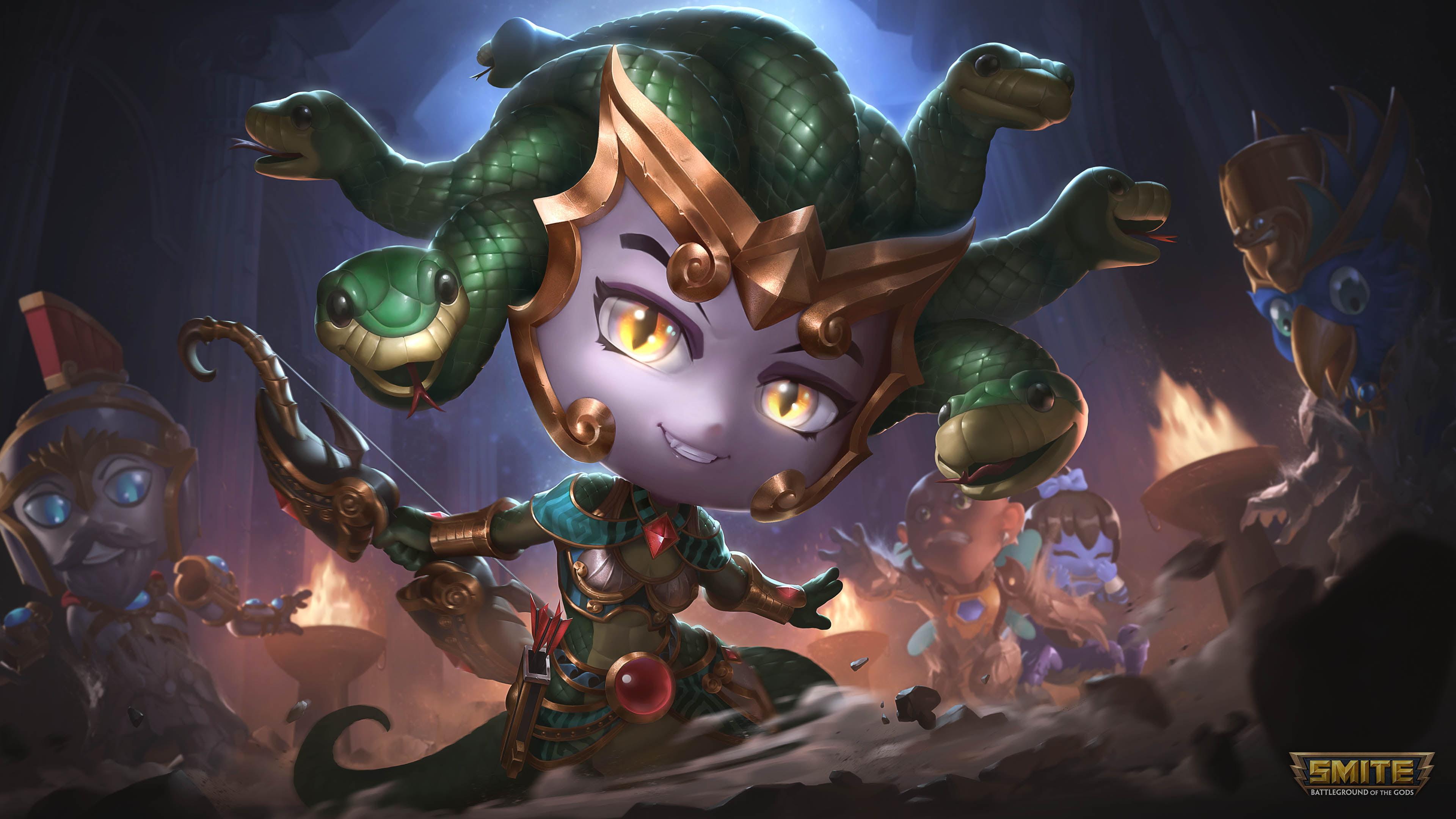 3840x2160 Wallpaper Video Game, Smite, Medusa Smite