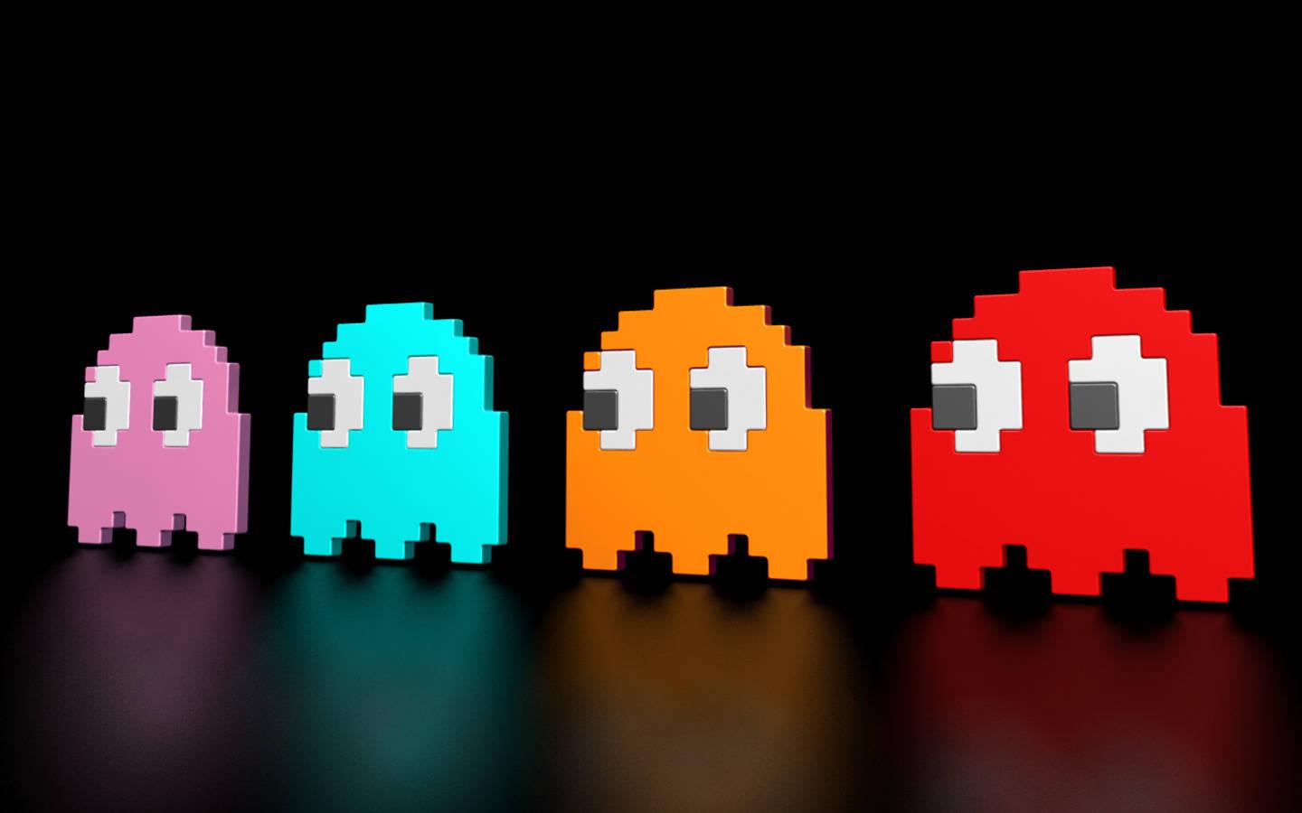 1440x900 Download Pac Man Video Game Ghosts Wallpaper