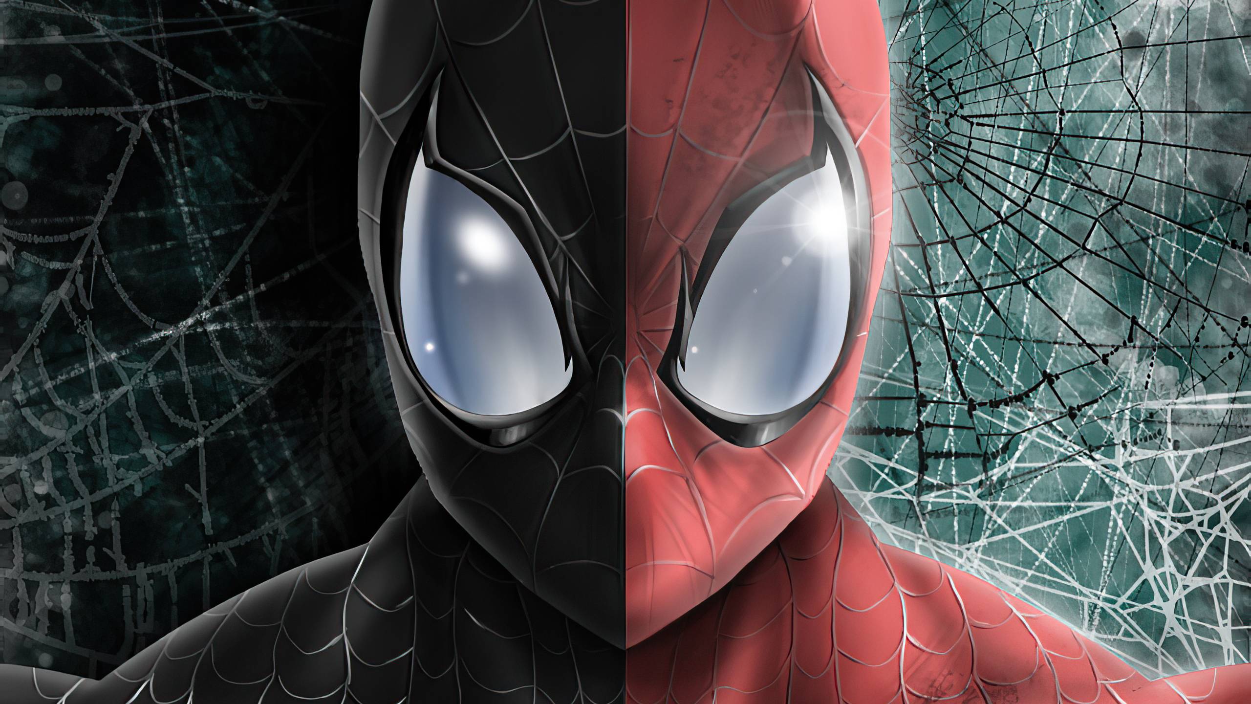 2560x1440 Spider Man Two Face Mask, HD Superheroes, 4k Wallpaper, Image, Background, Photo and Picture