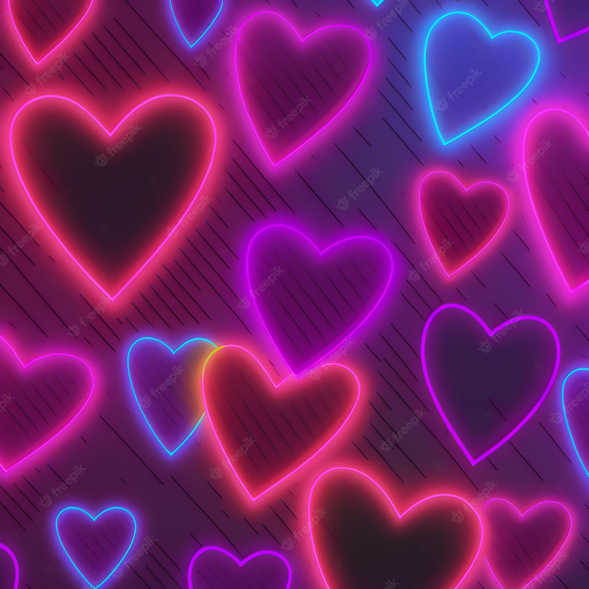 Cute Neon Heart Wallpapers - Top Free Cute Neon Heart Backgrounds ...