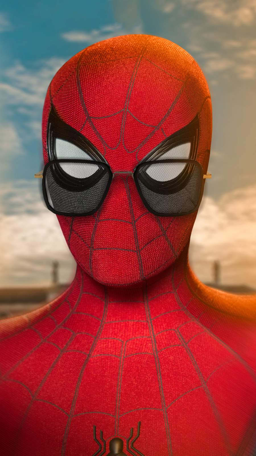 900x1600 Spiderman Wearing Tony Glasses IPhone Wallpaper Wallpaper : iPhone Wallpaper