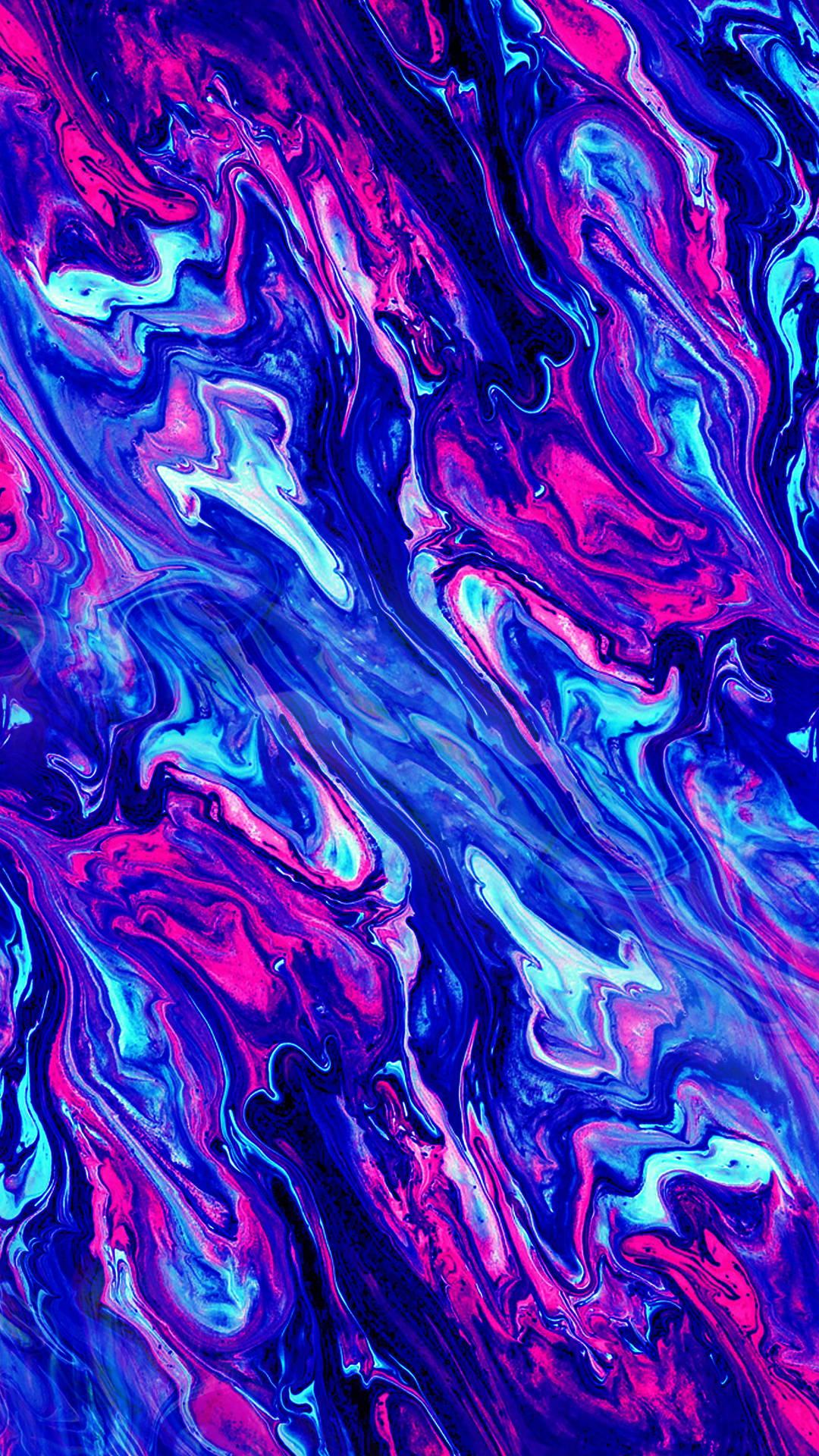 1080x1920 Download Blue Abstract Neon Aesthetic iPhone Wallpaper