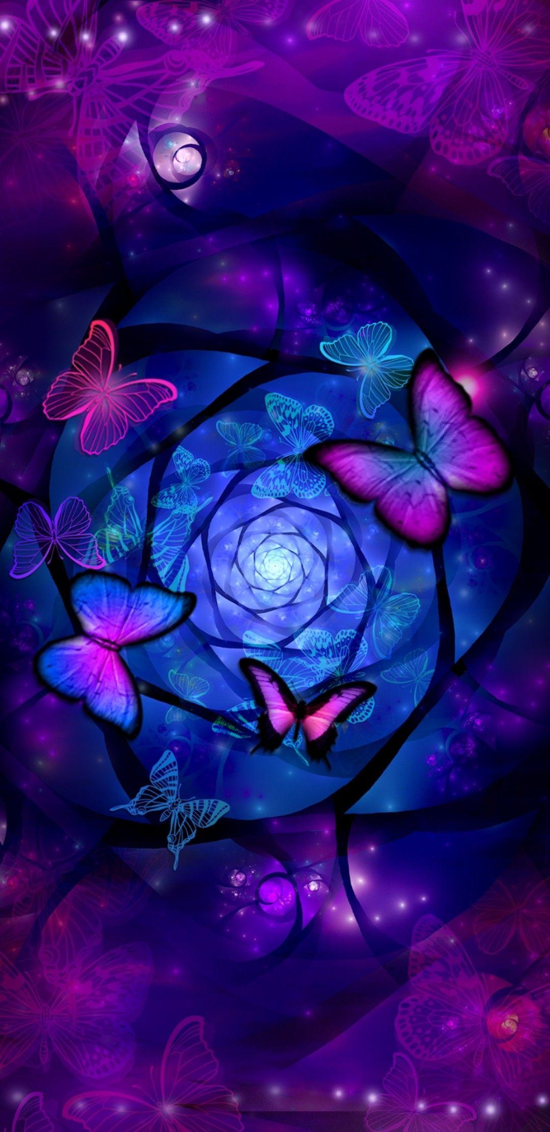 1080x2220 Purple And Blue Wallpaper and Background 4K, HD, Dual Screen
