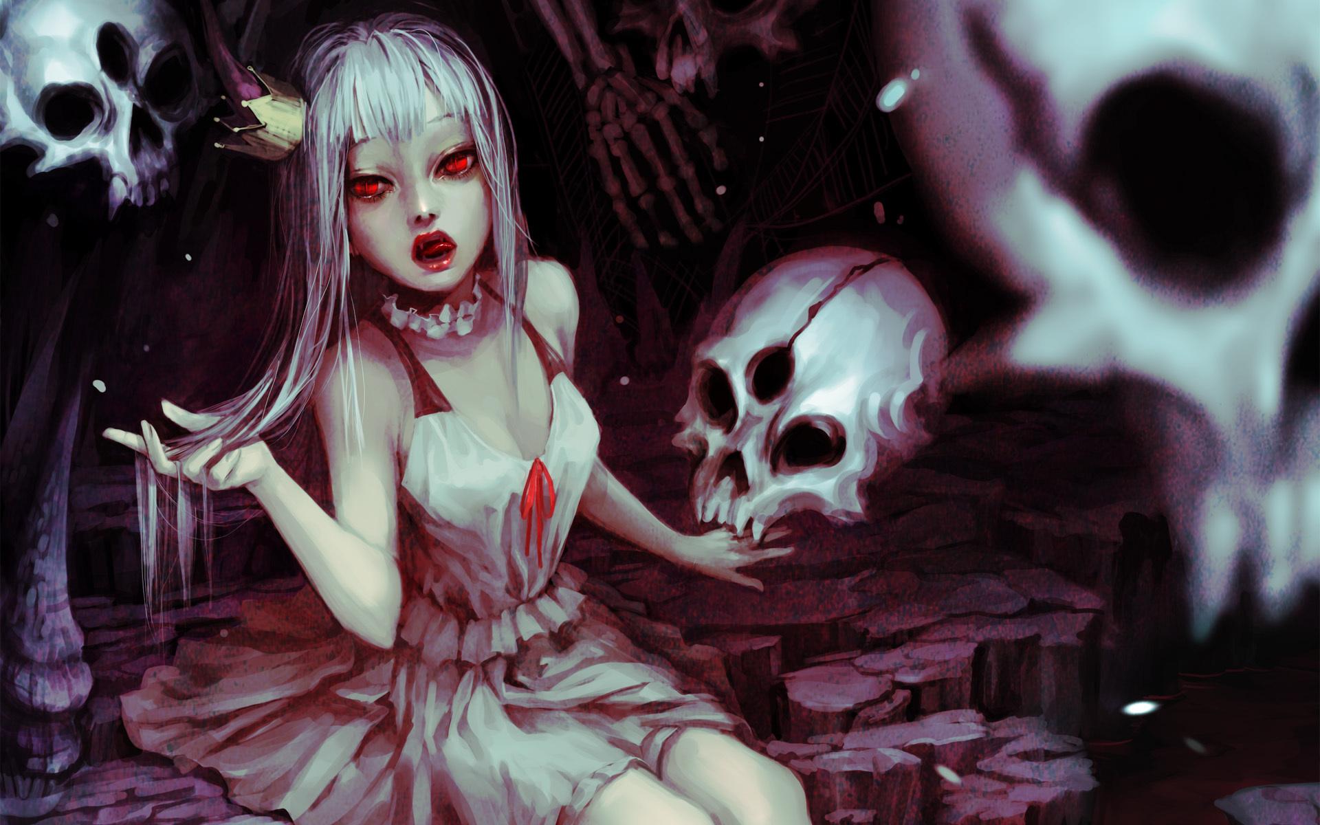 1920x1200 dark, Horror, Monster, Vampire, Skulls, Blood, Demon, Fantasy Wallpaper HD / Desktop and Mobile Background