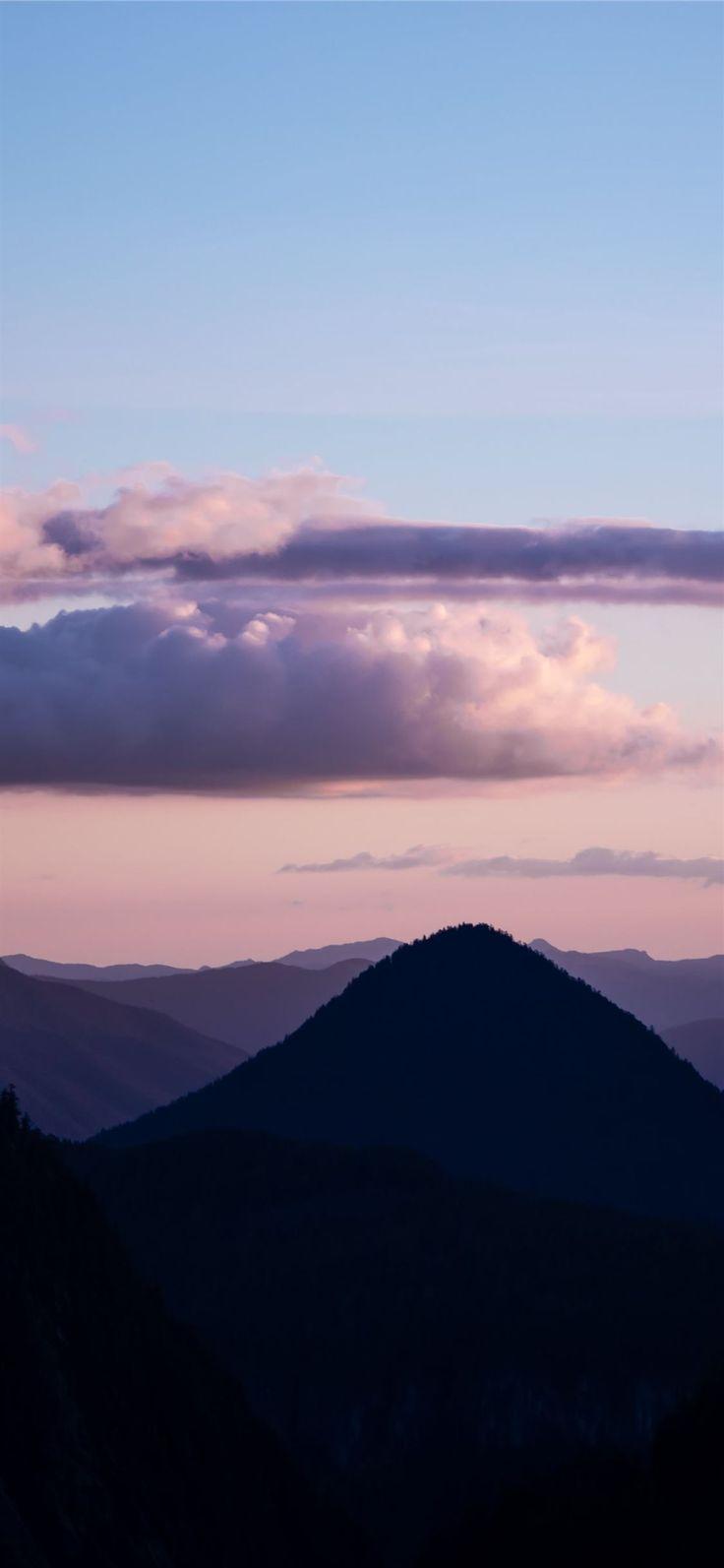 736x1593 silhouette photography of mountain range #mountain #nature #sky #sunset #cloud #iPhone11Wallpaper. Silhouette photography, Mountain photography, Sky aesthetic