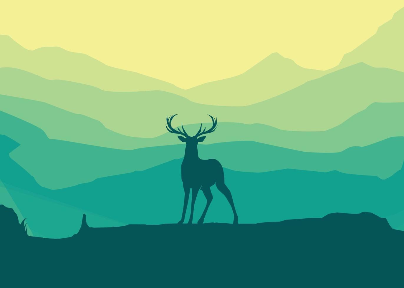 1372x980 Nature Deer Silhouette