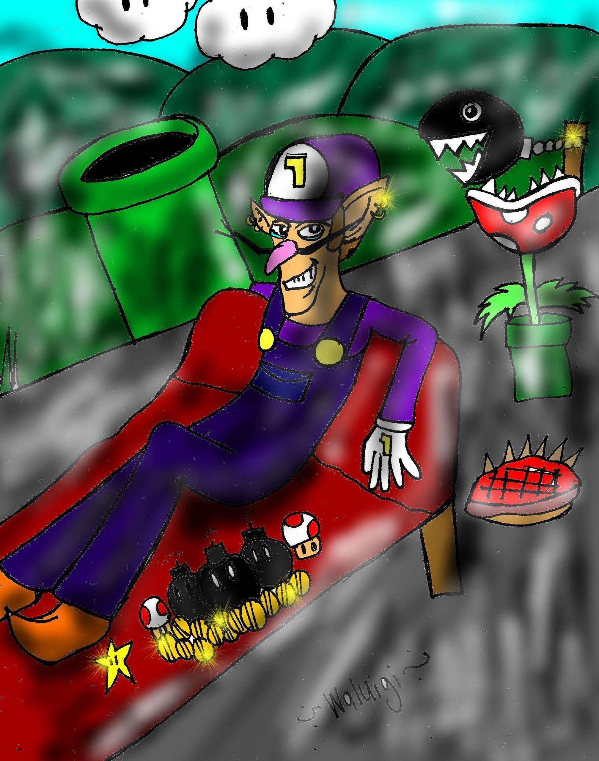 2015x2560 Waluigi