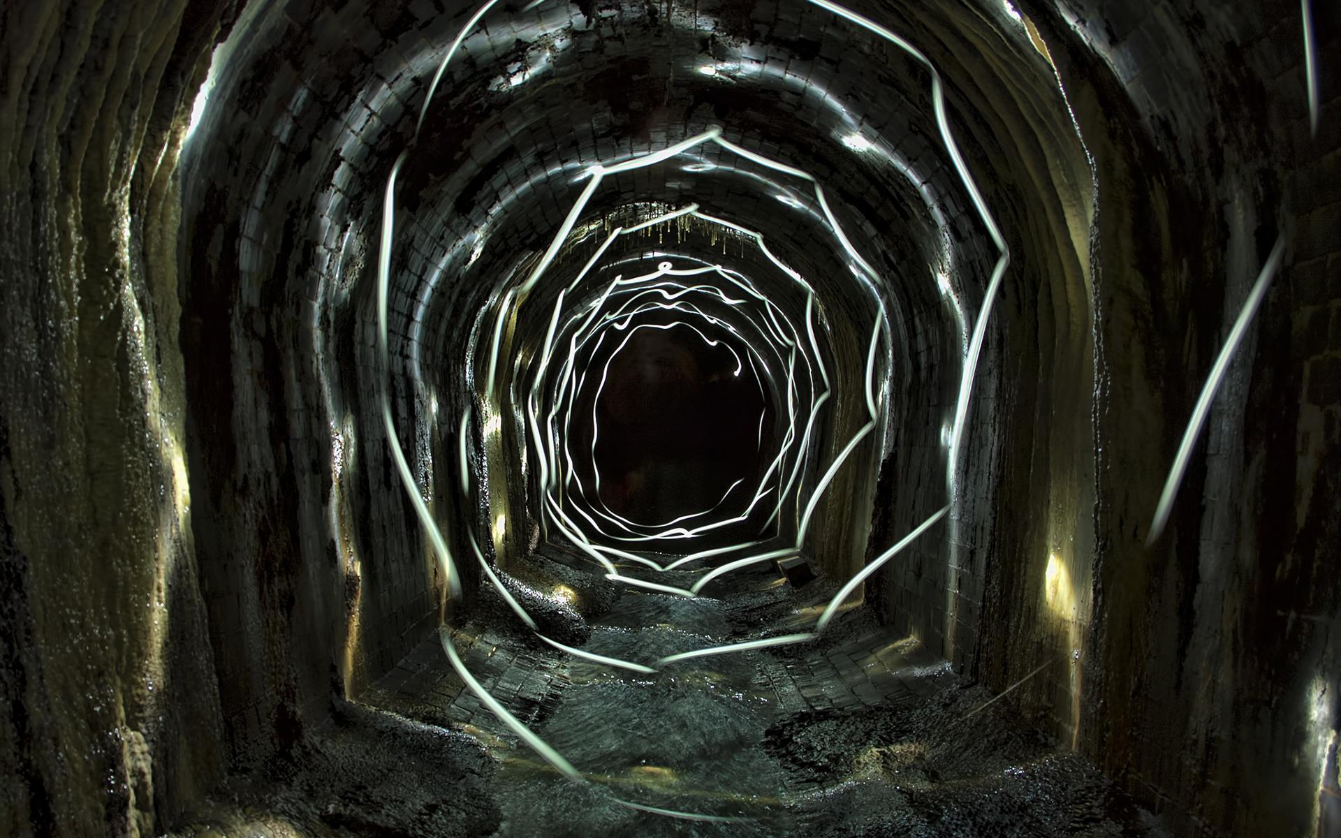 1920x1200 tunnel, Light, Painting, Fantasy, Dark, Cave, Abstract, Landscapes Wallpaper HD / Desktop and Mobile Background